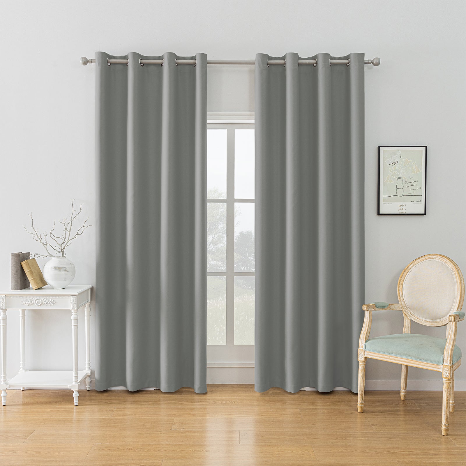 YSTYLE 2 Pieces Waterproof Blackout Curtains Thermal Insulated-YSTYLE