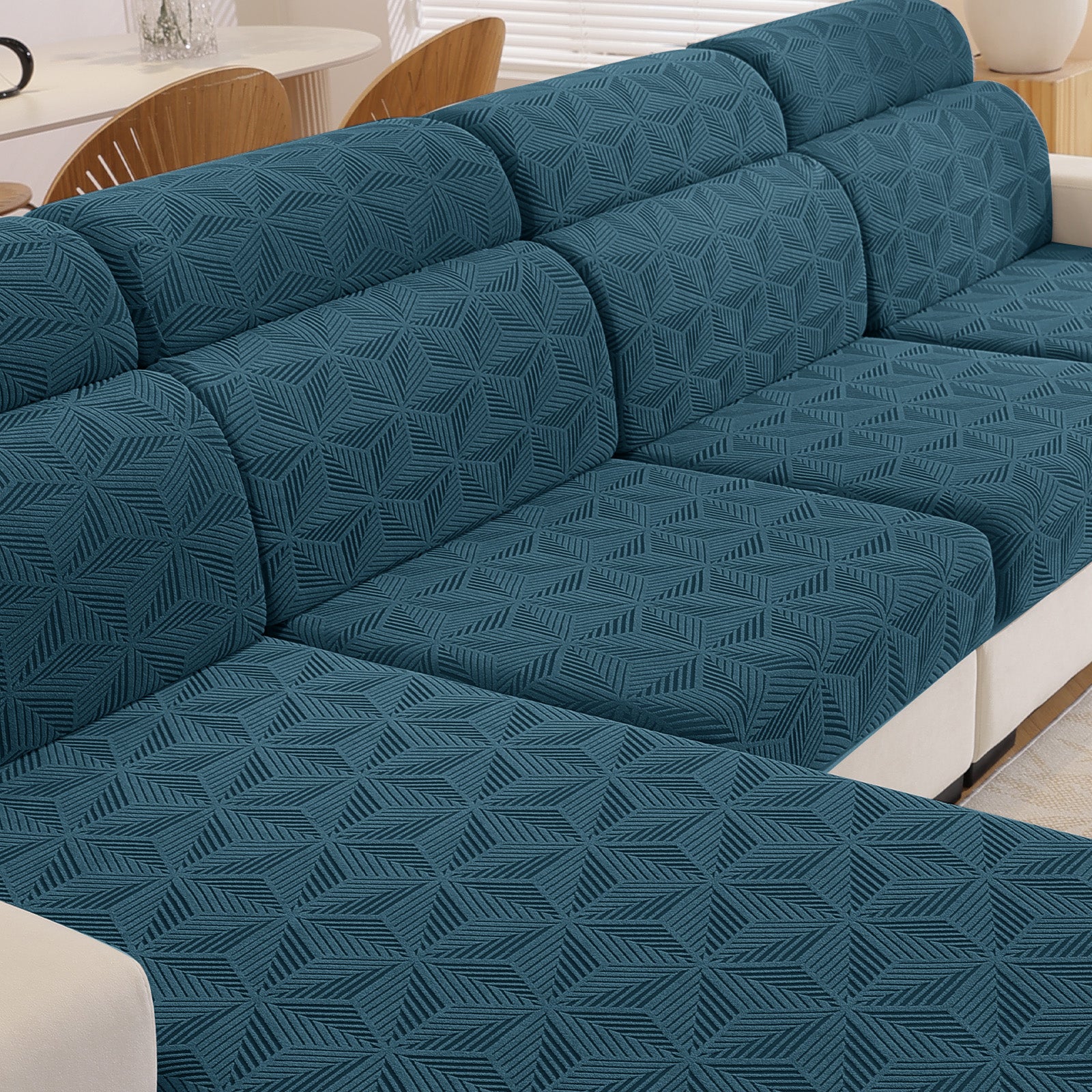 Ystyle 2 Seater Elastic Sofa Cushion Covers, Separate Sofa Seat Cushion Slipcovers, Universal Stretch Sofa Seat Protectors