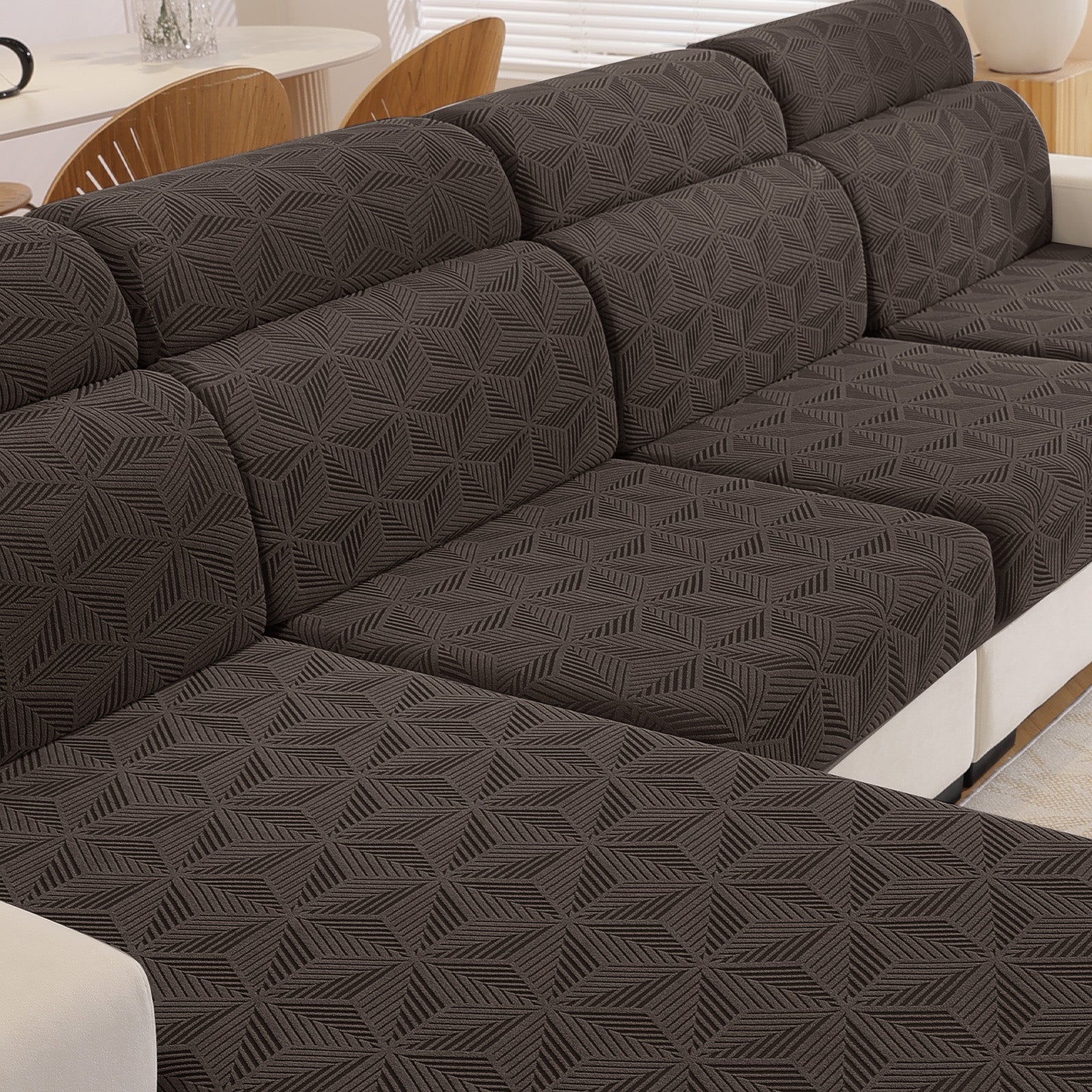 Ystyle 2 Seater Elastic Sofa Cushion Covers, Separate Sofa Seat Cushion Slipcovers, Universal Stretch Sofa Seat Protectors