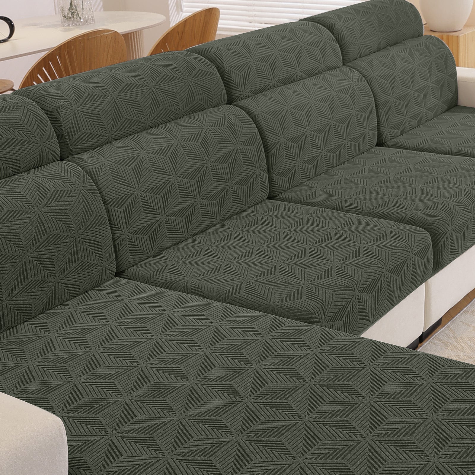 Ystyle 2 Seater Elastic Sofa Cushion Covers, Separate Sofa Seat Cushion Slipcovers, Universal Stretch Sofa Seat Protectors