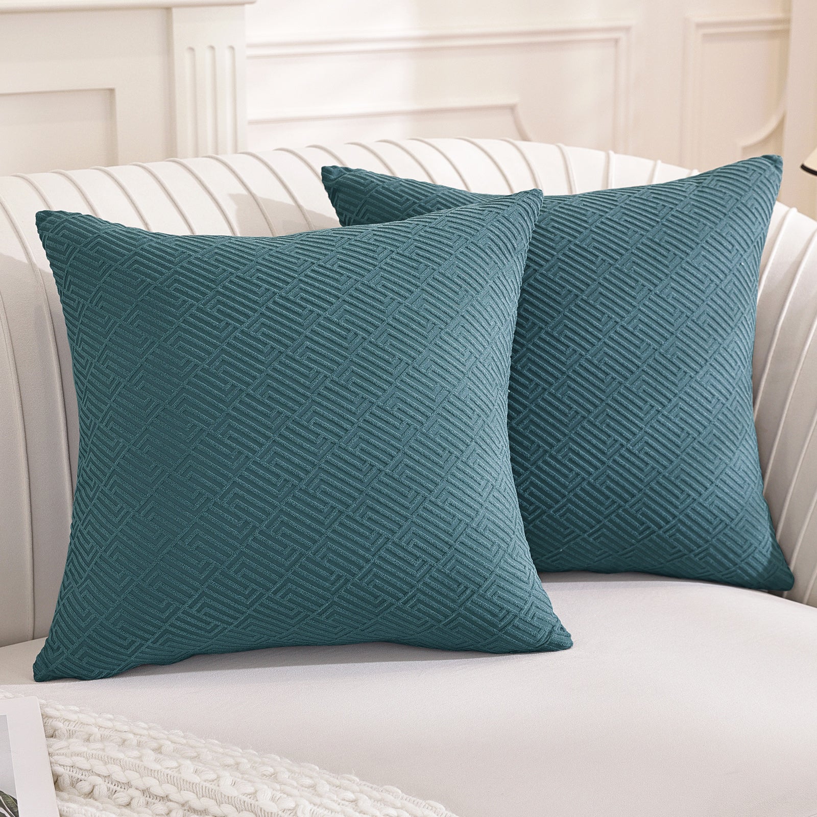 YSTYLE Pack of 2 Corduroy Decorative Throw Pillow Covers 18x18 Inch