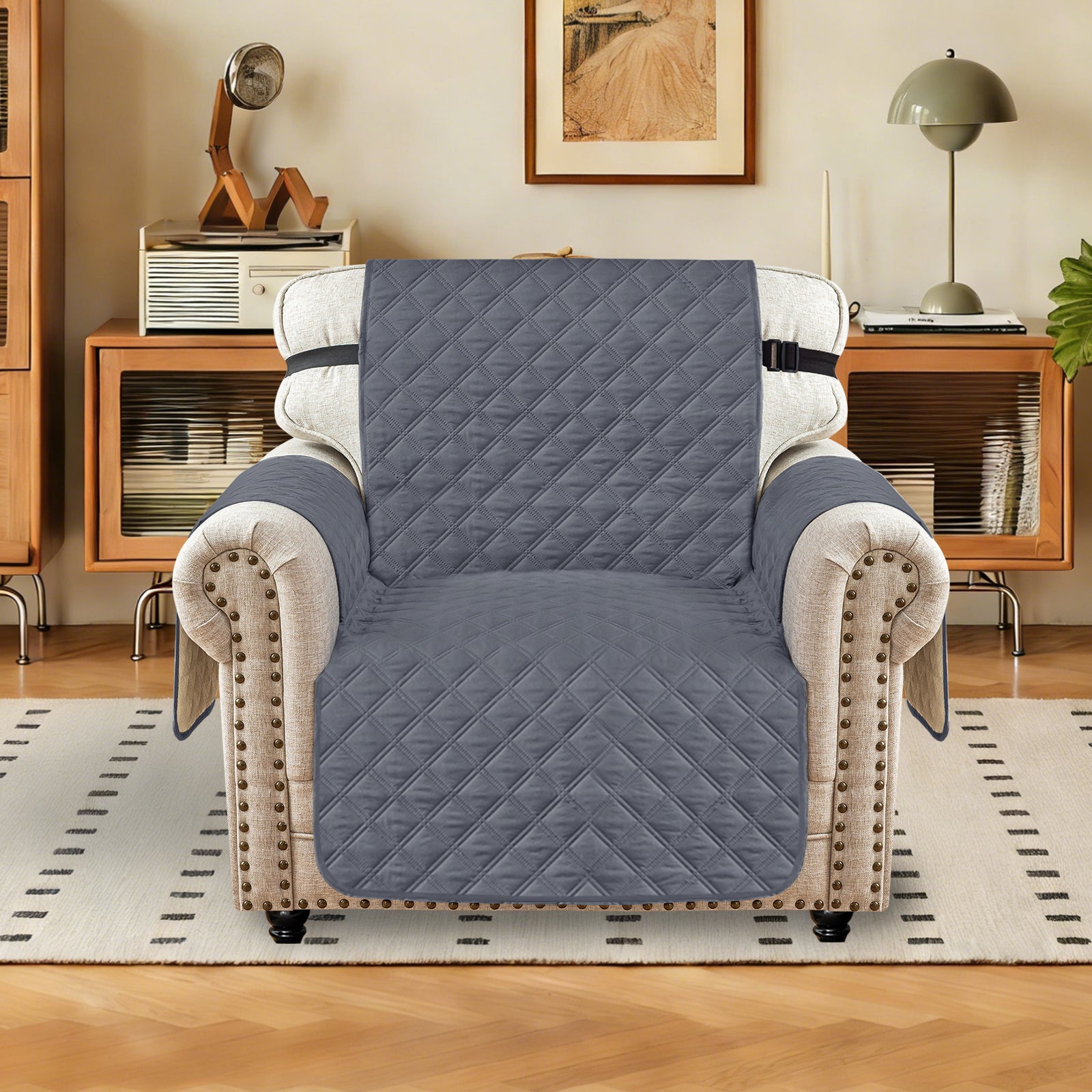Ystyle 100% imperméable 1 Seater Armchair couverture with Side Pockets