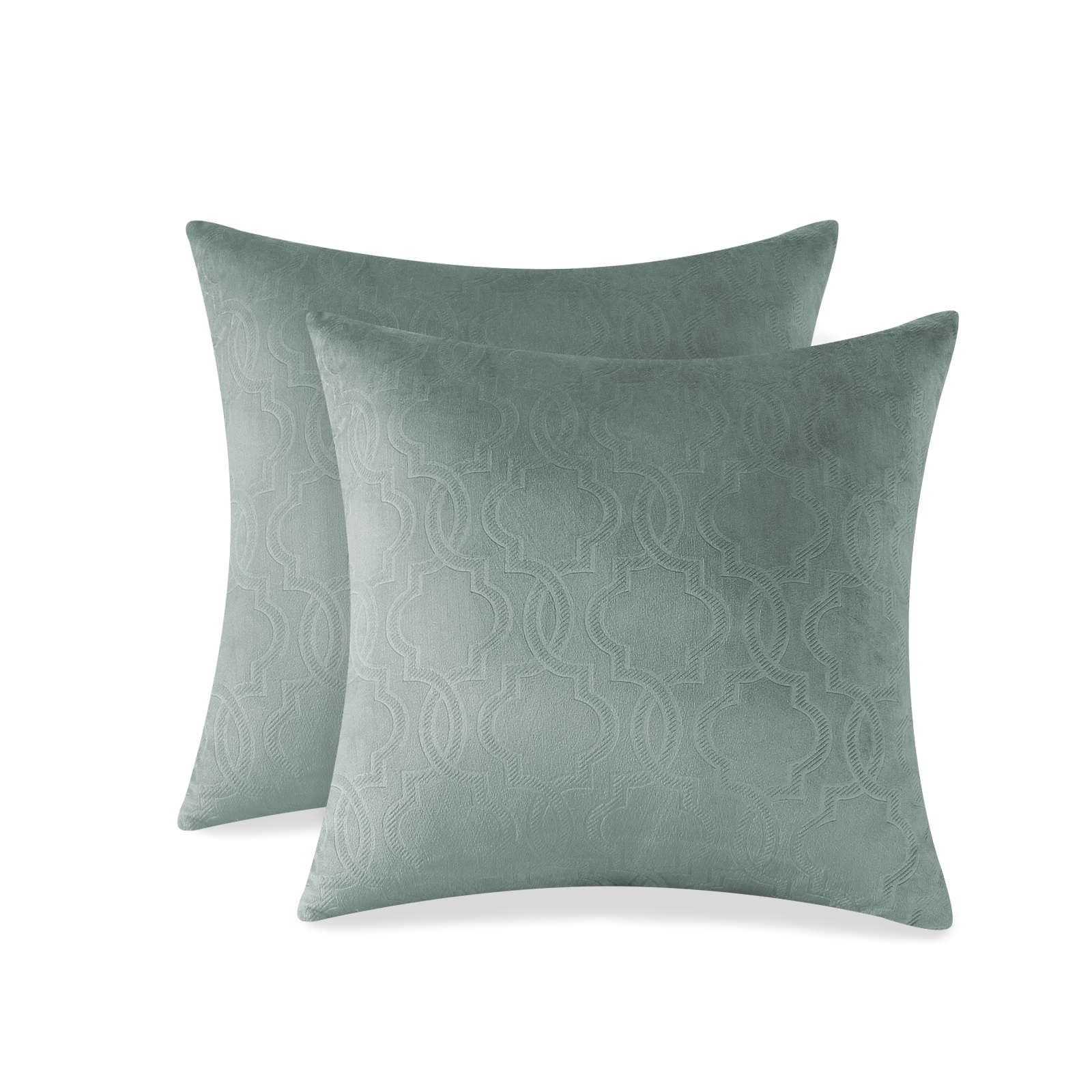 YSTYLE Velvet Sofa Cushion Covers, Decorative Throw Pillow Covers, 2 pcs, Hidden Zipper-Lantern Shape