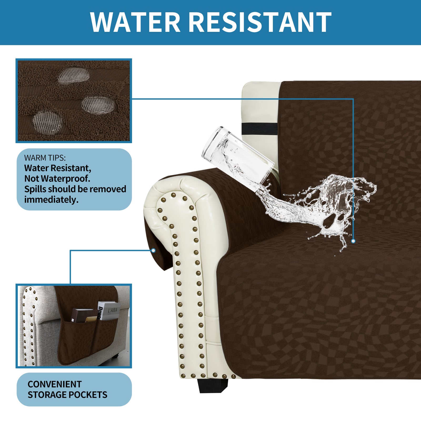 Coprisedia YSTYLE per 4 posti con tasche laterali antiscivolo