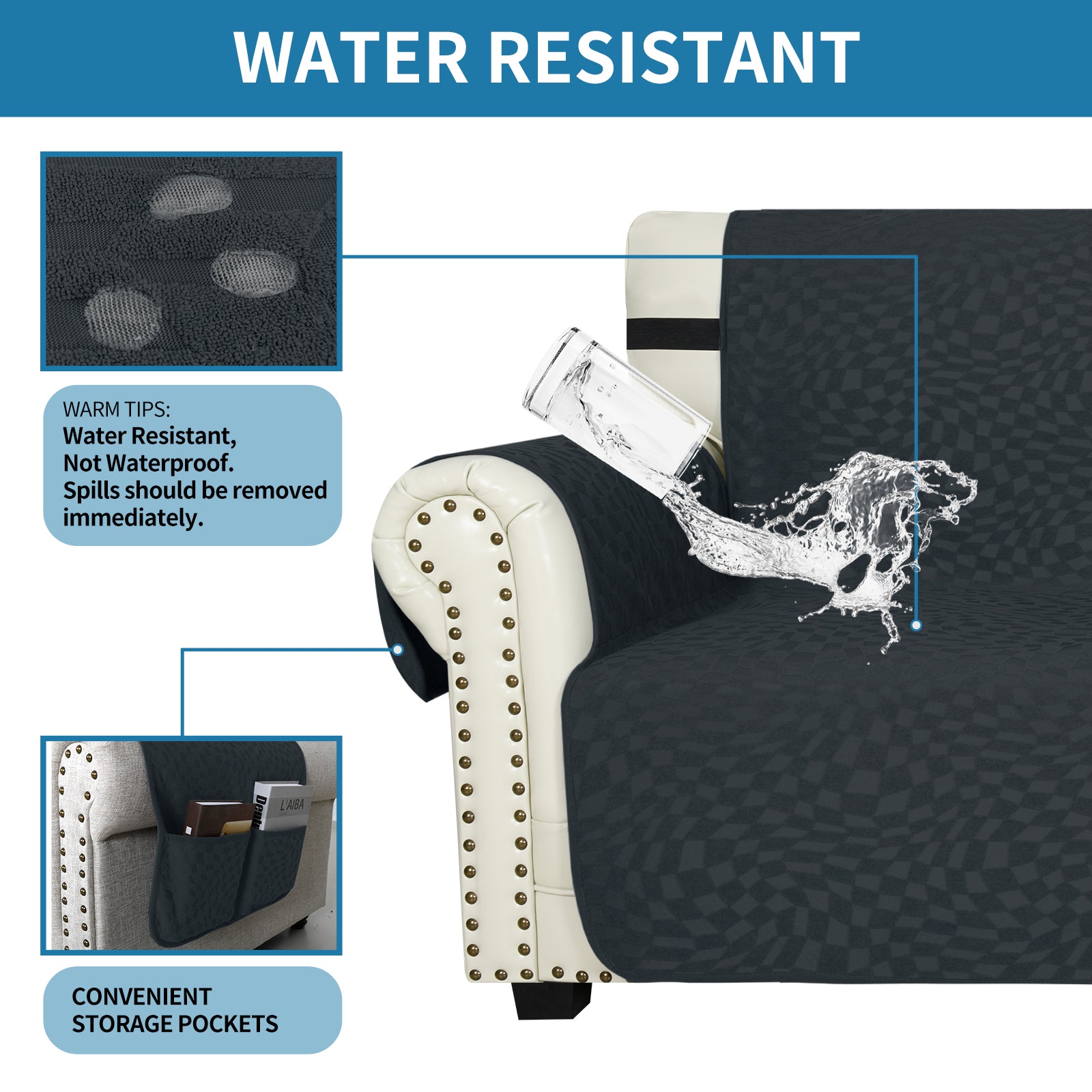 Coprisedia YSTYLE per 4 posti con tasche laterali antiscivolo