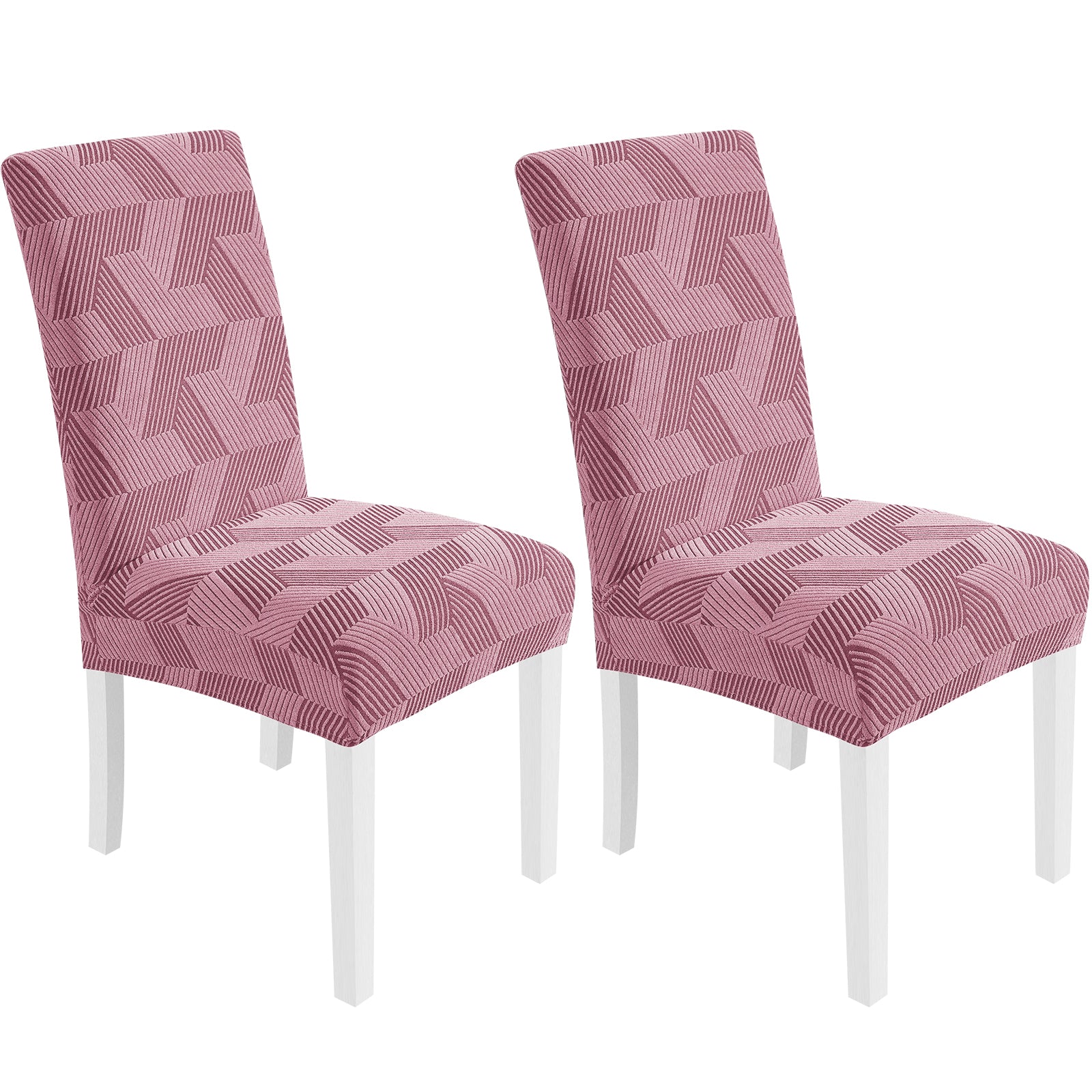 Ystyle 2-Piece Chair Covers with Backrest, Universal Kitchen Chair Covers, Removable Elastic Dining Chair Slipcovers, Stain-Resistant Chair Protectors, Washable, for Kitchen and Living Room