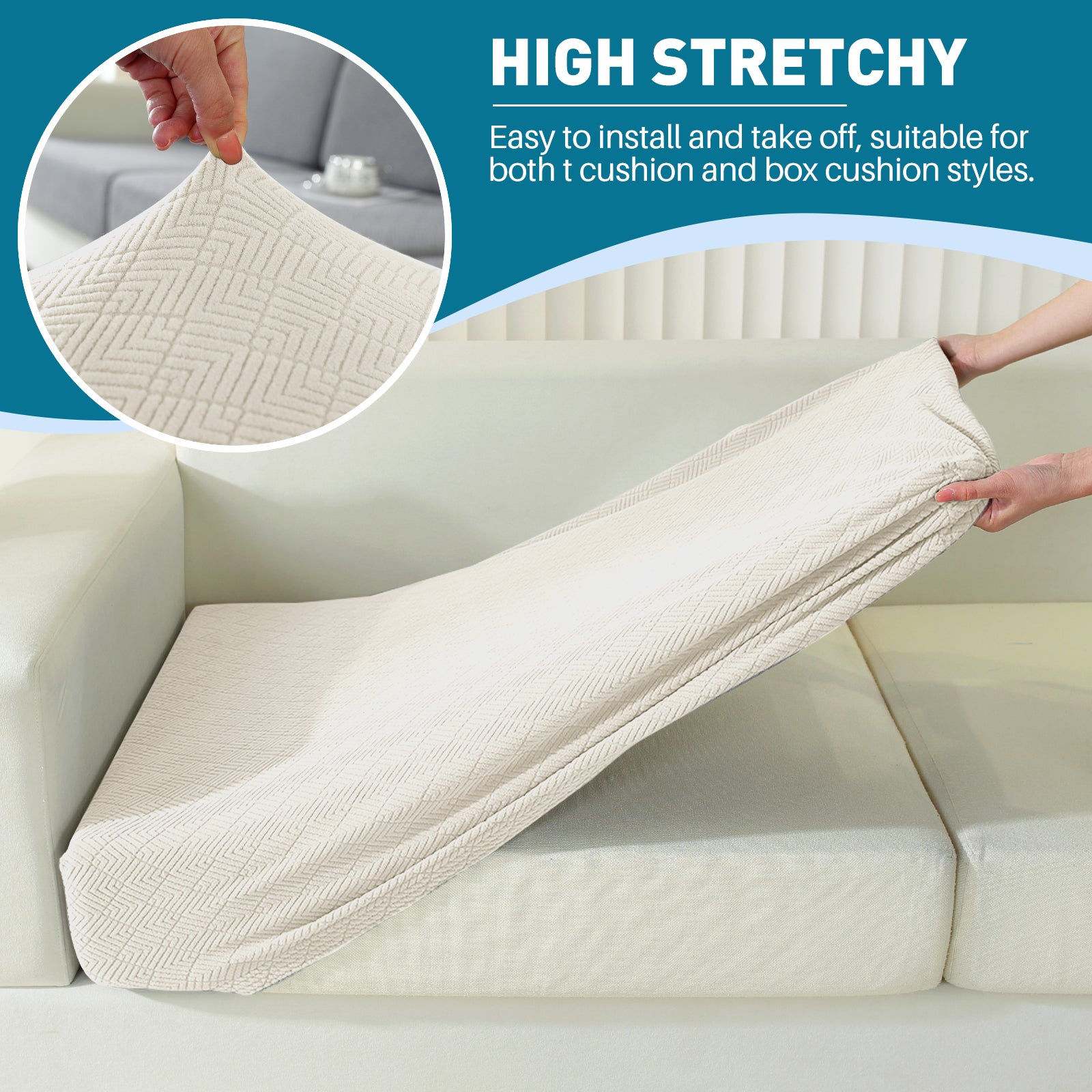 YSTYLE Coprisedile per divano stretch con funzione antiscivolo