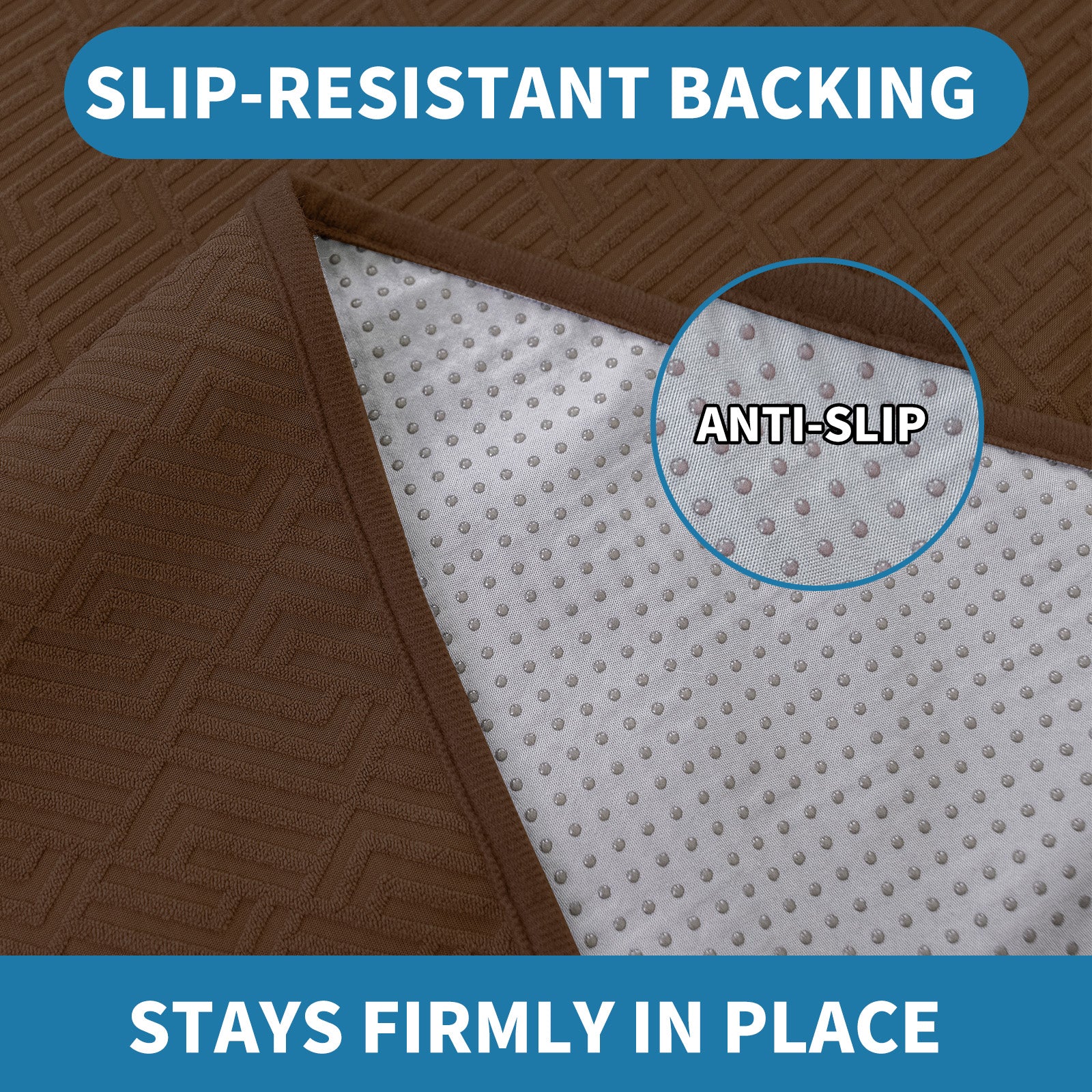 YSTYLE 3 Seater Sofa Cover with Armrests Geometric Pattern Anti Slip-YSTYLE