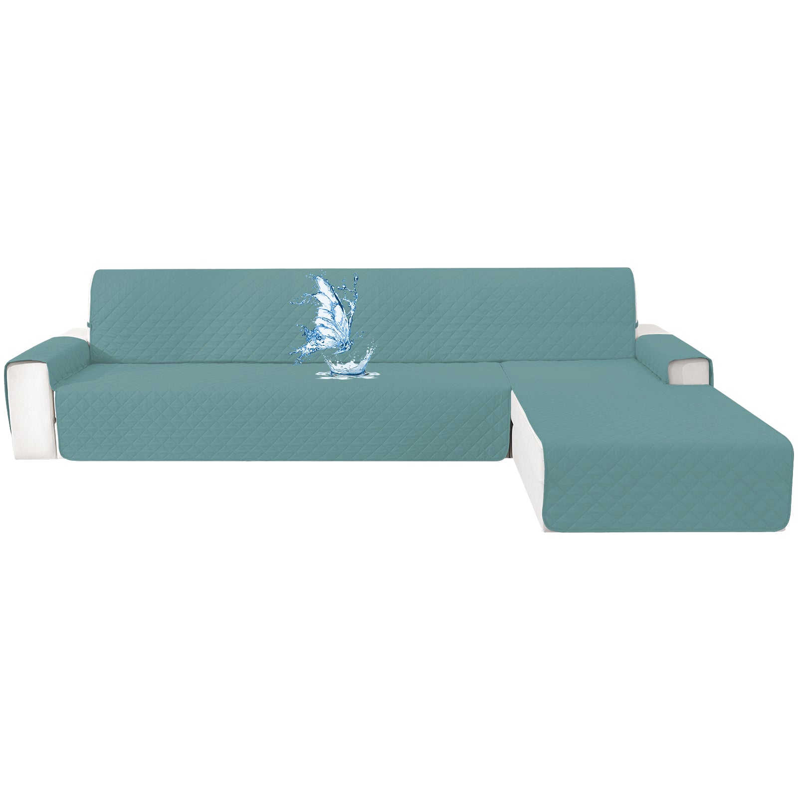 Ystyle Waterproof 4 Seater Corner Sofa Cover Reversible Anti Slip-YSTYLE
