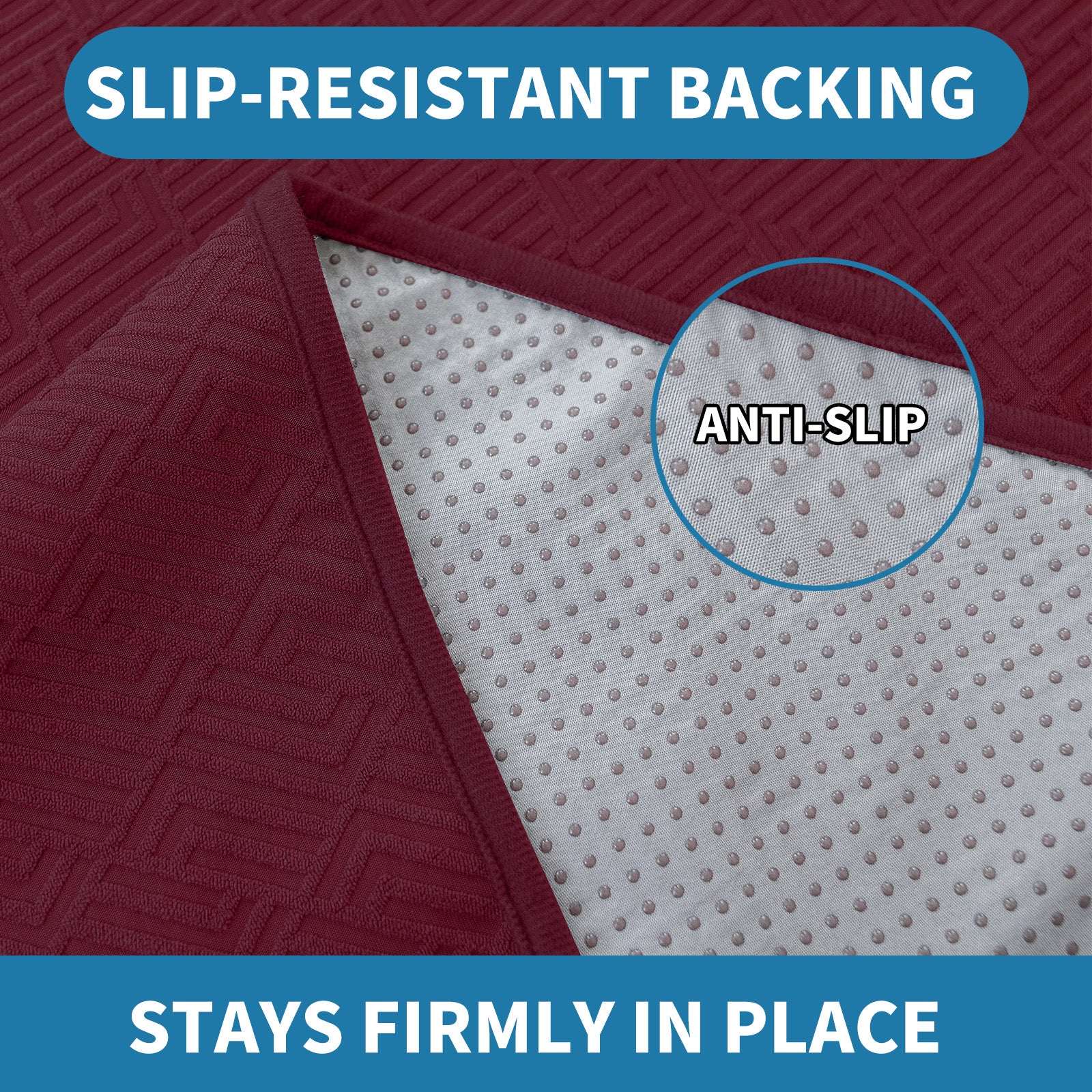 YSTYLE 4 Seater Sofa Cover with Armrests Geometric Pattern Anti Slip-YSTYLE