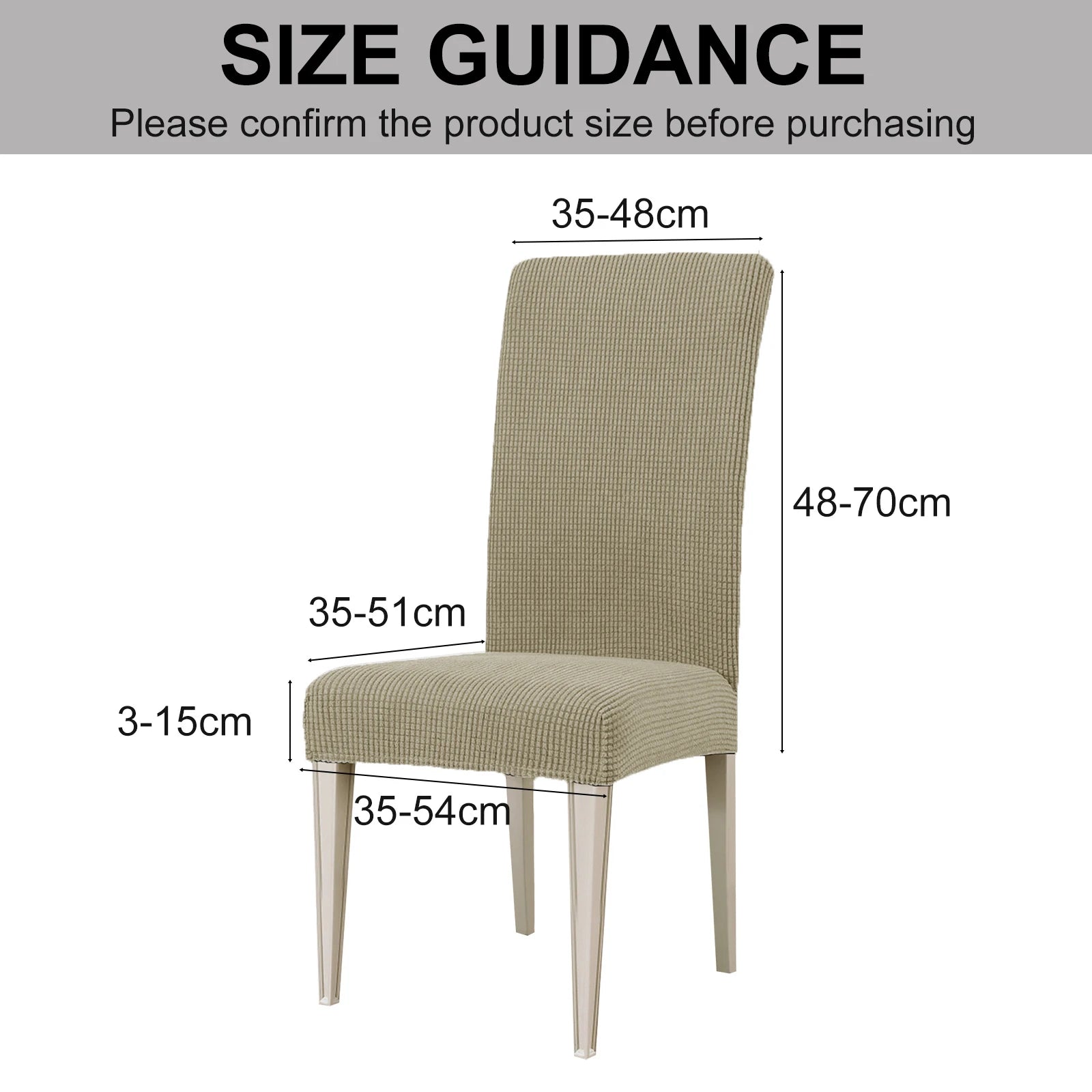 YSTYLE Chair Covers with Backrest 2 pcs – Stretch Fit, Wrinkle-Free, Pet-Friendly, Universal Size, Modern Look-Brushed Plaid