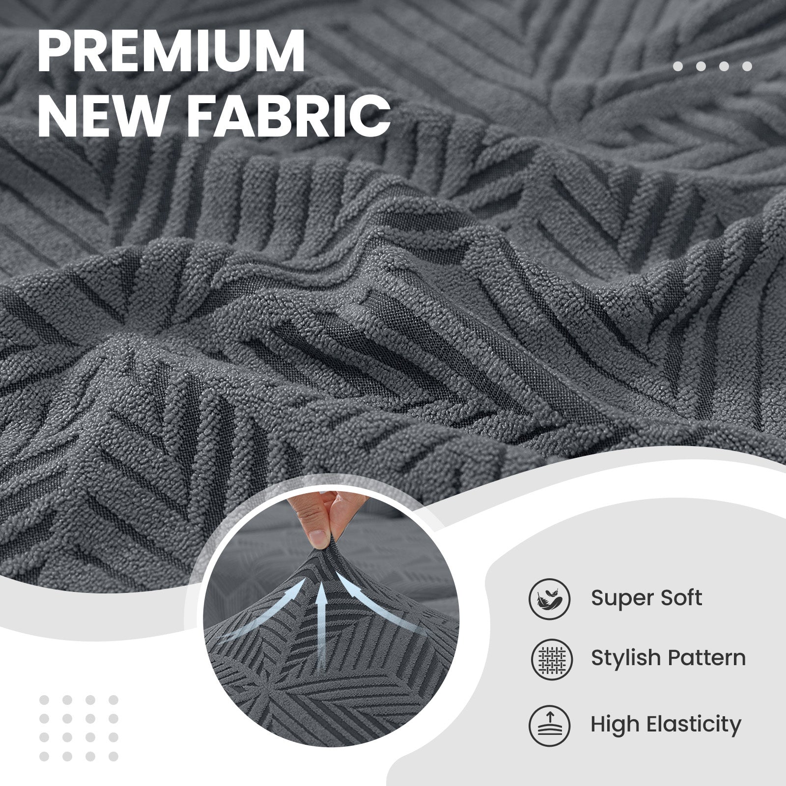 Ystyle 6 Pieces Stretch Dining Chair Covers Soft Fabric-YSTYLE