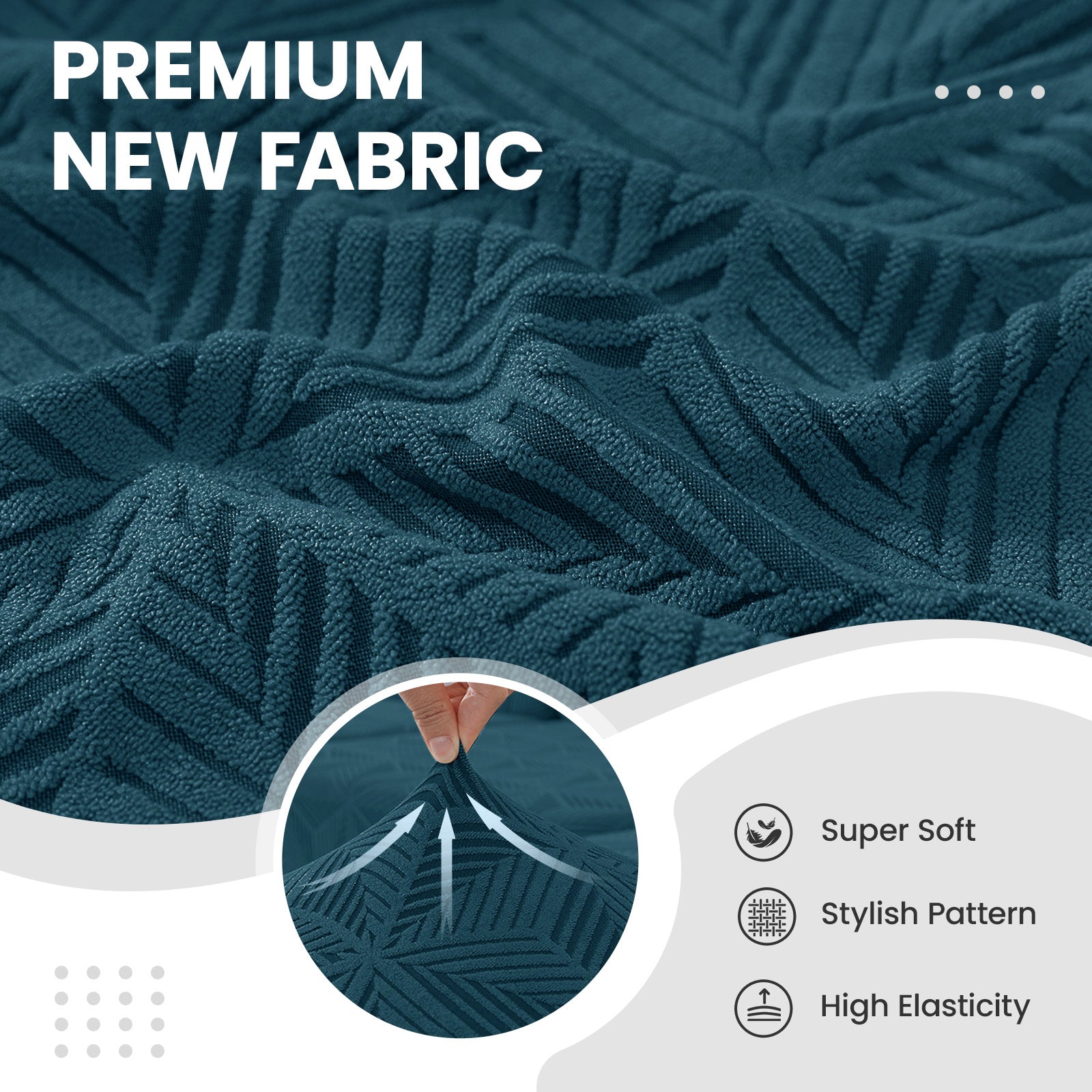 Ystyle 6-Piece Chair Covers with Backrest, Elastic Slipcovers, Universal Living Room Kitchen Chair Protectors, Cat Scratch-Resistant Modern Stain-Proof Dining Chair Covers