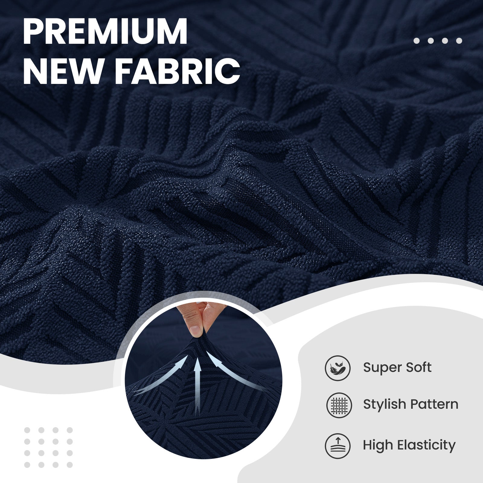 Ystyle 6-Piece Chair Covers with Backrest, Elastic Slipcovers, Universal Living Room Kitchen Chair Protectors, Cat Scratch-Resistant Modern Stain-Proof Dining Chair Covers