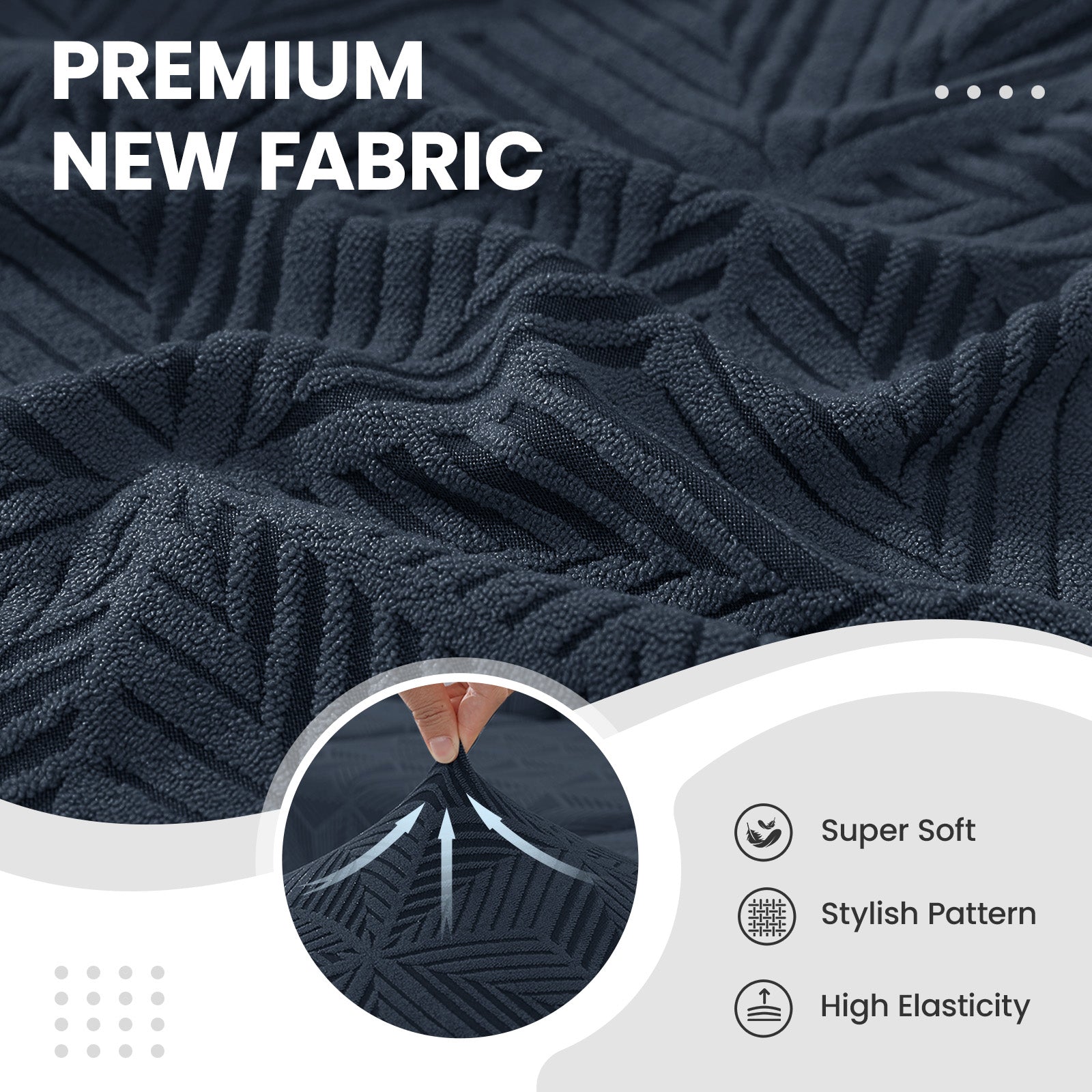 Ystyle 6-Piece Chair Covers with Backrest, Elastic Slipcovers, Universal Living Room Kitchen Chair Protectors, Cat Scratch-Resistant Modern Stain-Proof Dining Chair Covers