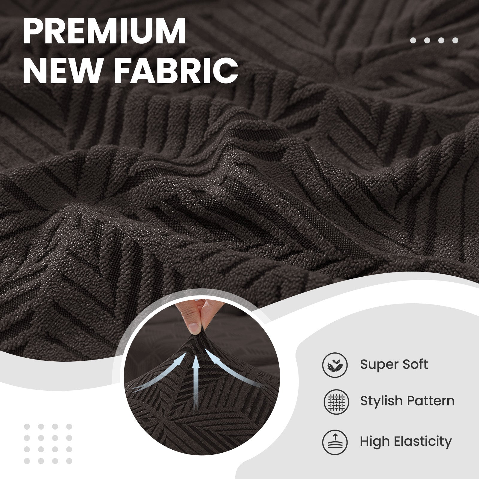 Ystyle 6-Piece Chair Covers with Backrest, Elastic Slipcovers, Universal Living Room Kitchen Chair Protectors, Cat Scratch-Resistant Modern Stain-Proof Dining Chair Covers