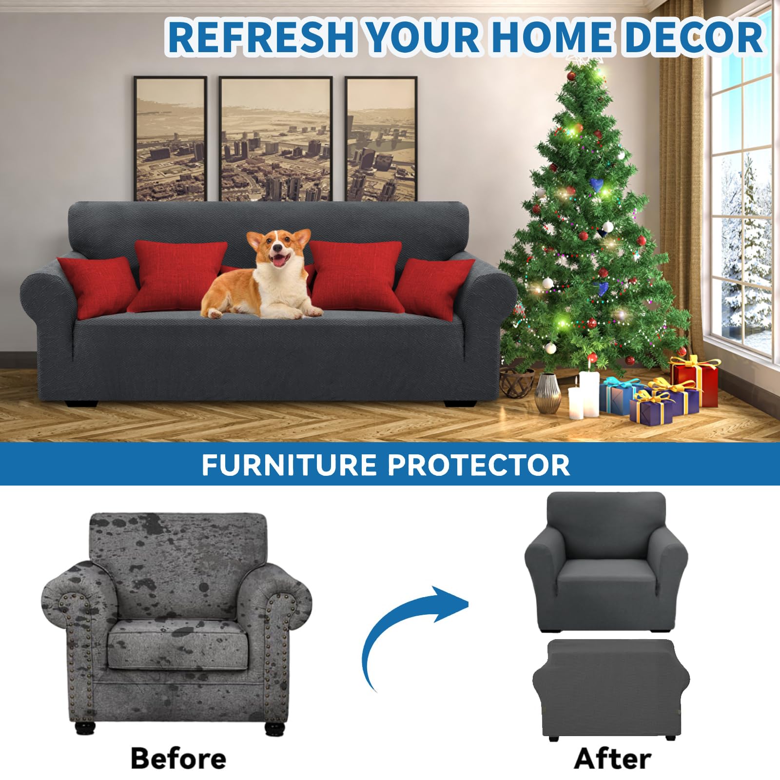 Ystyle Sofa Cover Non-slip Couch Cover Stretch Slipcover