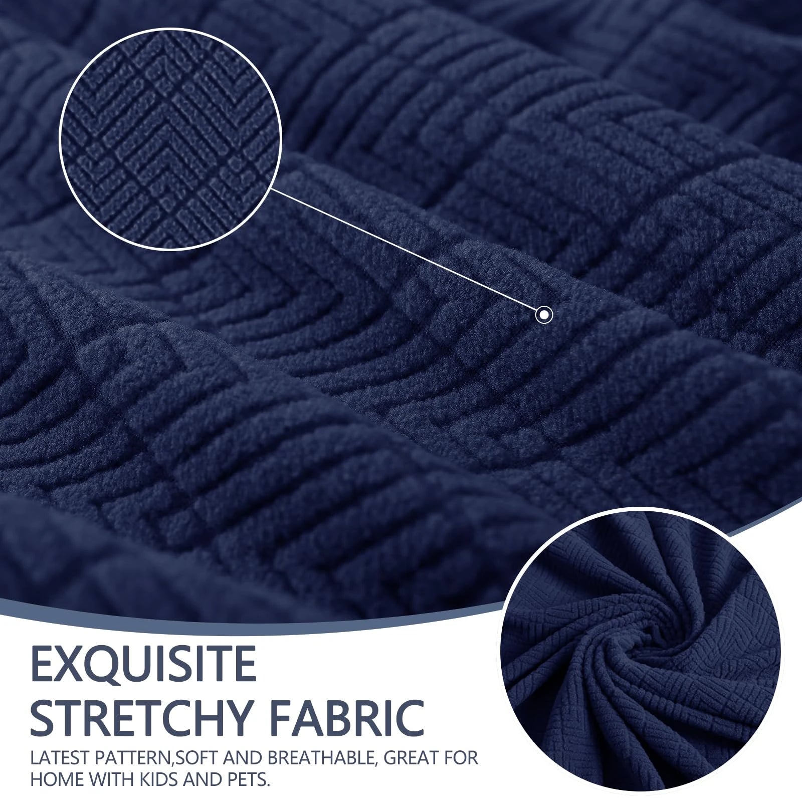 YSTYLE 4 Seater Sofa Cover – Stretch Fit, Anti-Slip, Pet-Proof, Full Coverage, Washable,Rhombic
