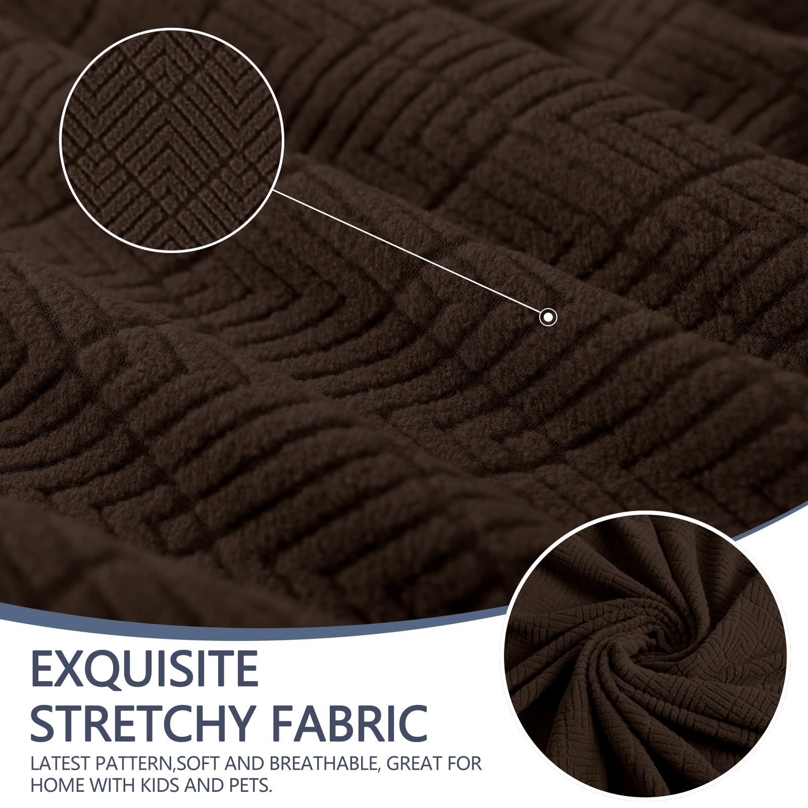 YSTYLE Cubierta de Sofá para 4 Personas – Ajuste Elástico, Antideslizante, Resistente a los Animales Domésticos, Cobertura Completa, Lavable, Diamante