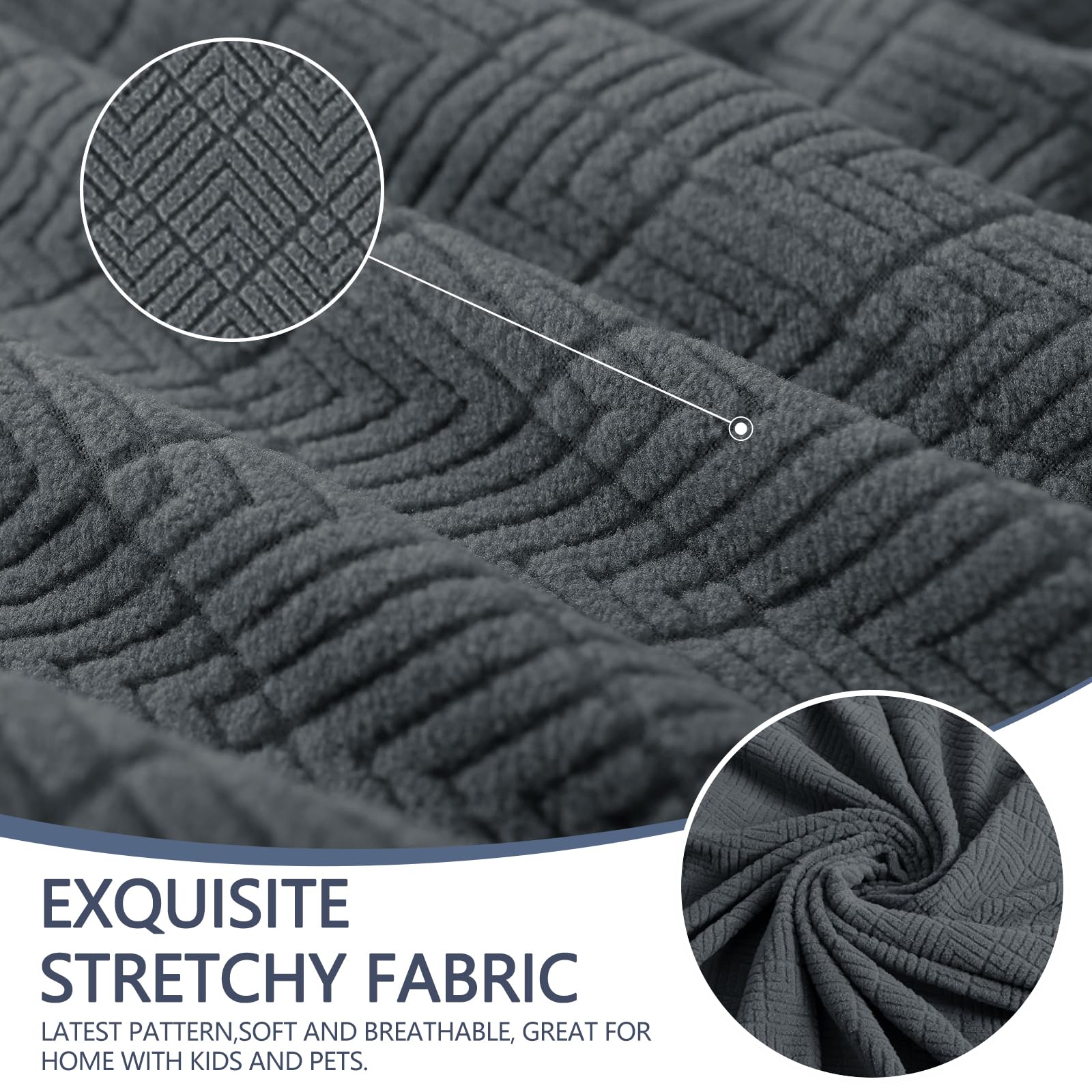 YSTYLE Cubierta de Sofá para 3 Personas – Ajuste Elástico, Antideslizante, Resistente a los Animales Domésticos, Cobertura Completa, Lavable, Diamante