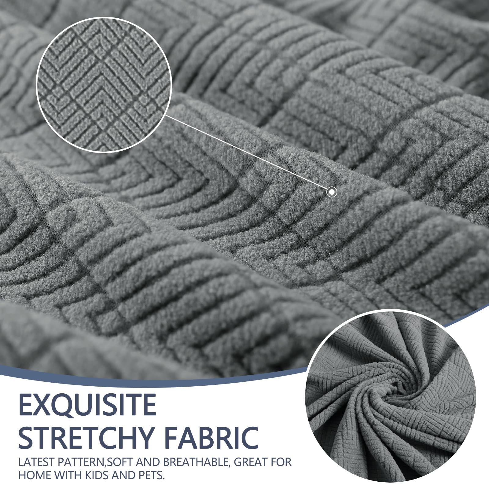 YSTYLE Cubierta de Sofá para 3 Personas – Ajuste Elástico, Antideslizante, Resistente a los Animales Domésticos, Cobertura Completa, Lavable, Diamante