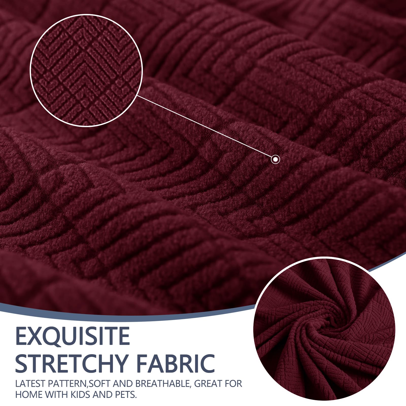YSTYLE Cubierta de Sofá para 3 Personas – Ajuste Elástico, Antideslizante, Resistente a los Animales Domésticos, Cobertura Completa, Lavable, Diamante