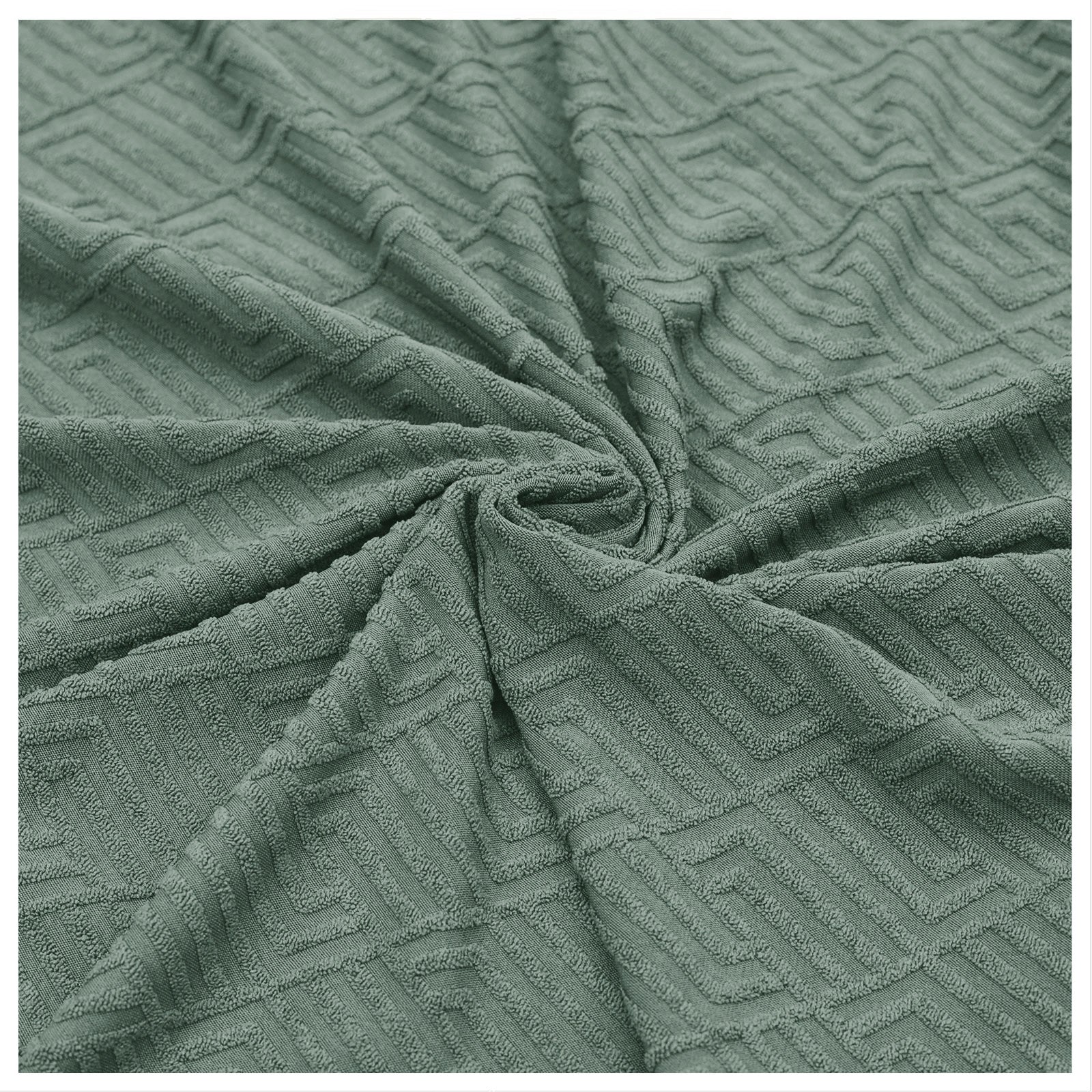 YSTYLE 3 Seater Sofa Cover – Stretch Fit, Pet Scratch Resistant, Geometric Jacquard, Anti-Slip, Washable-Back Shape