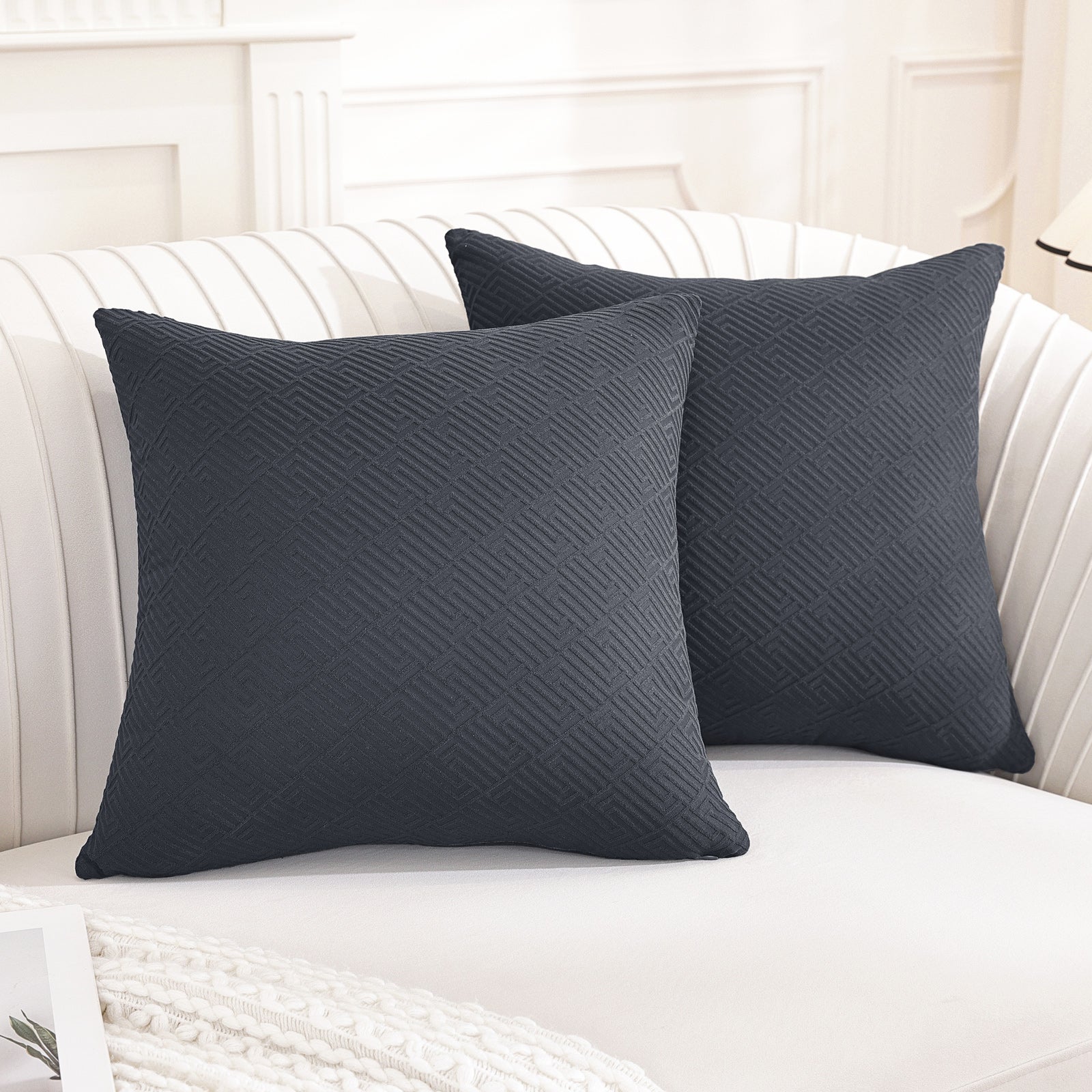 YSTYLE Pack of 2 Corduroy Decorative Throw Pillow Covers 18x18 Inch