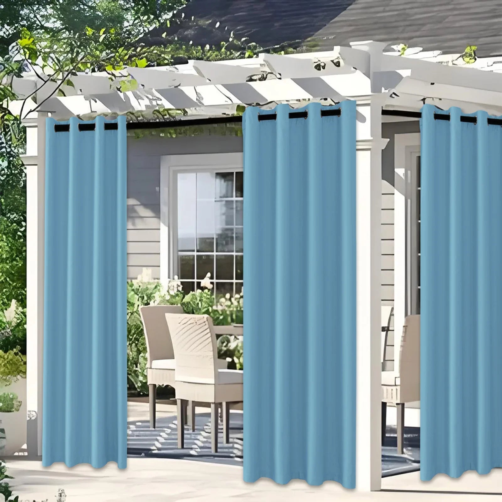 YSTYLE 2 Pieces Waterproof Blackout Curtains Thermal Insulated-YSTYLE