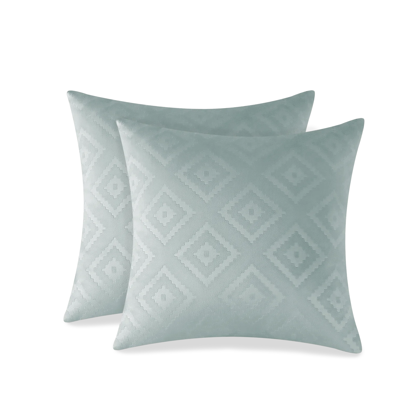 YSTYLE Velvet Sofa Cushion Covers, Decorative Throw Pillow Covers, 2 pcs, Hidden Zipper-Square shape