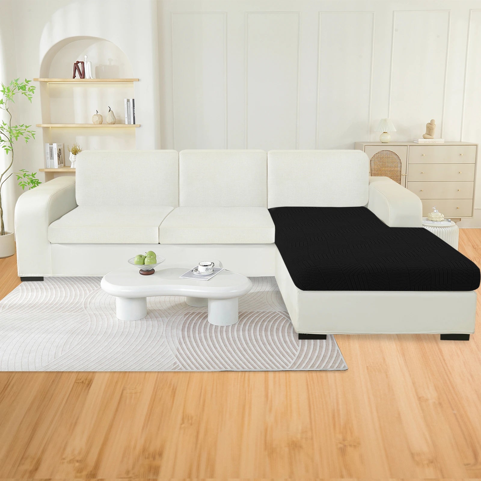 YSTYLE L-Shape Stretch Sofa Seat Cover Geometric Pattern-YSTYLE