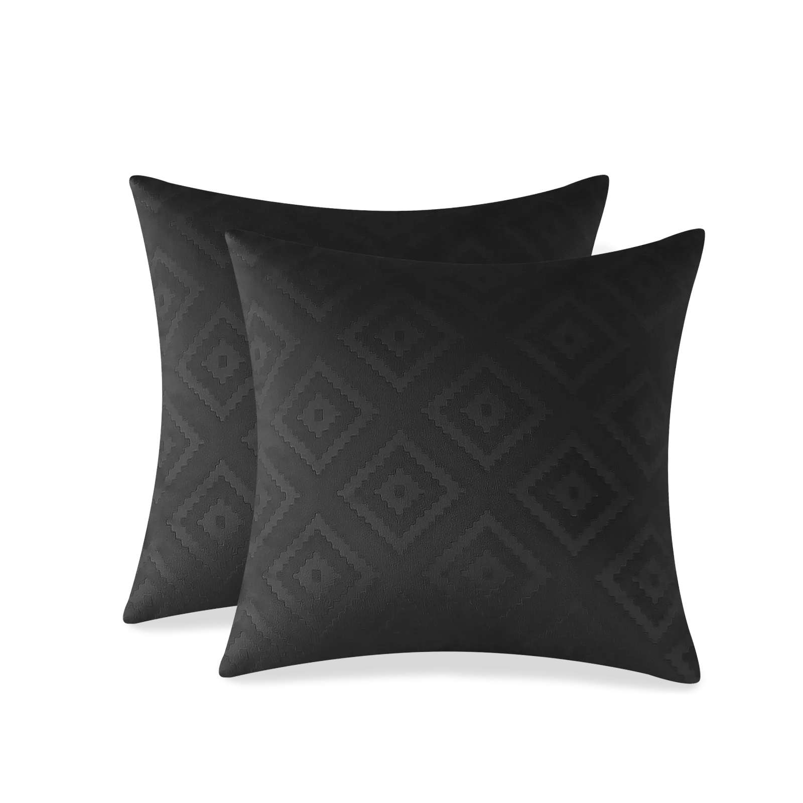 YSTYLE Velvet Sofa Cushion Covers, Decorative Throw Pillow Covers, 2 pcs, Hidden Zipper-Square shape