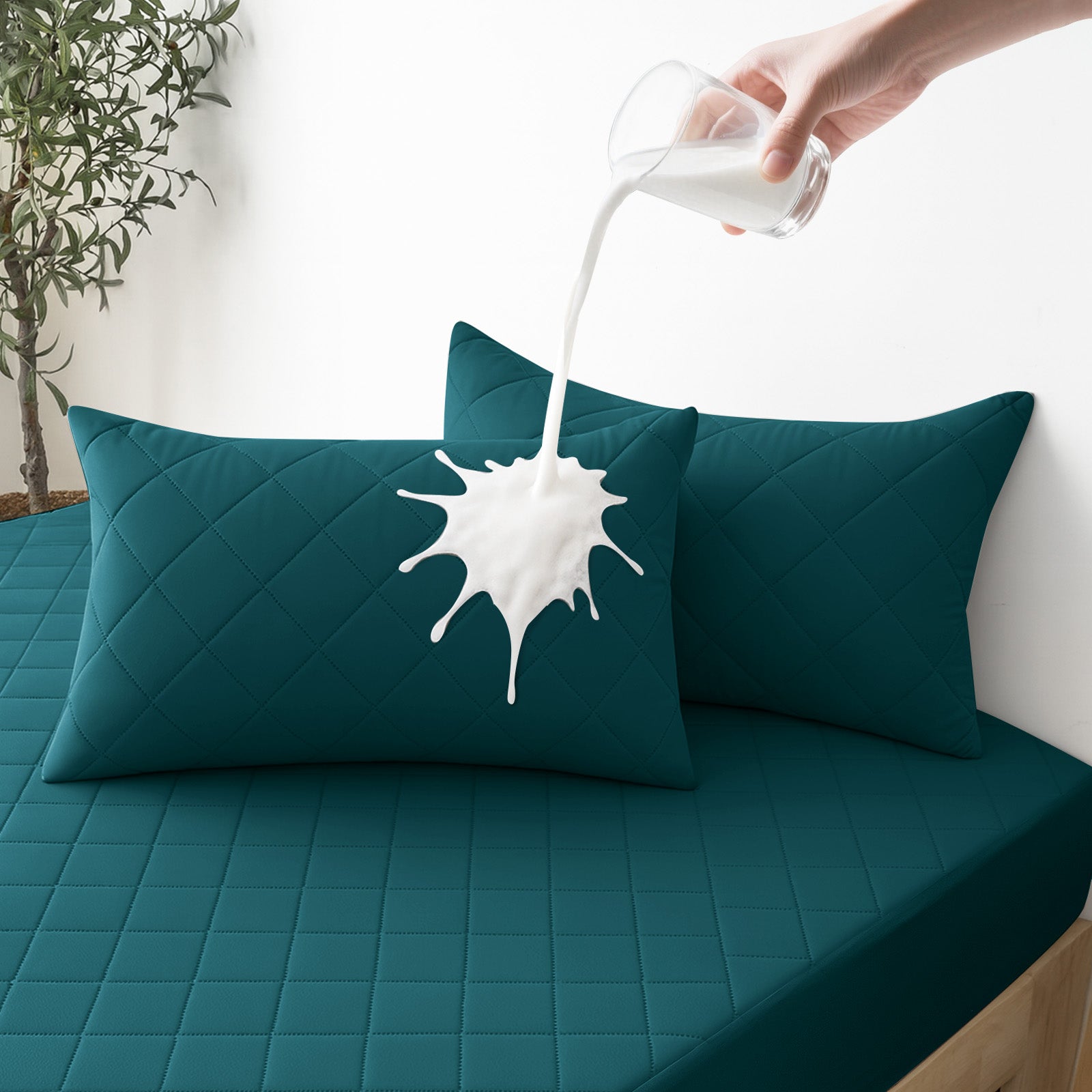 YSTYLE 2 Pieces Waterproof Bed Pillowcases 50x80cm Anti Mite-YSTYLE