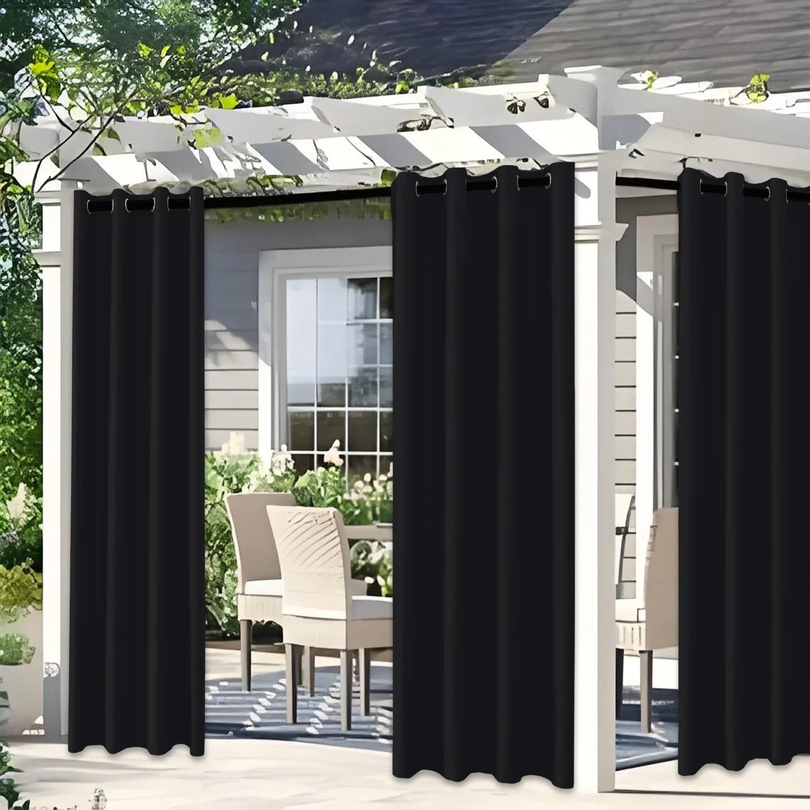 YSTYLE 2 Pieces Waterproof Blackout Curtains Thermal Insulated-YSTYLE
