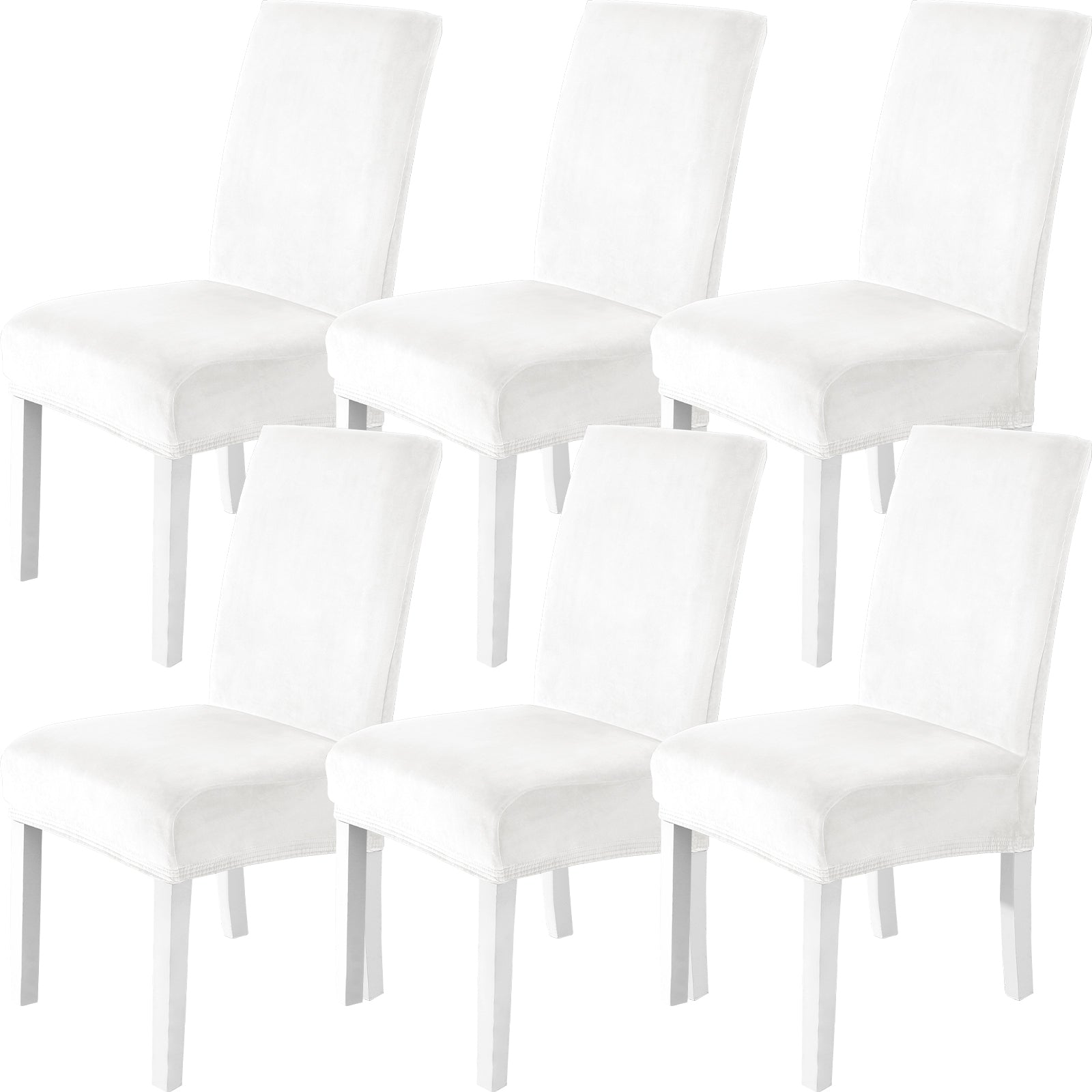 YSTYLE 6 Pieces velours élastique Chair couvertures with Backrest