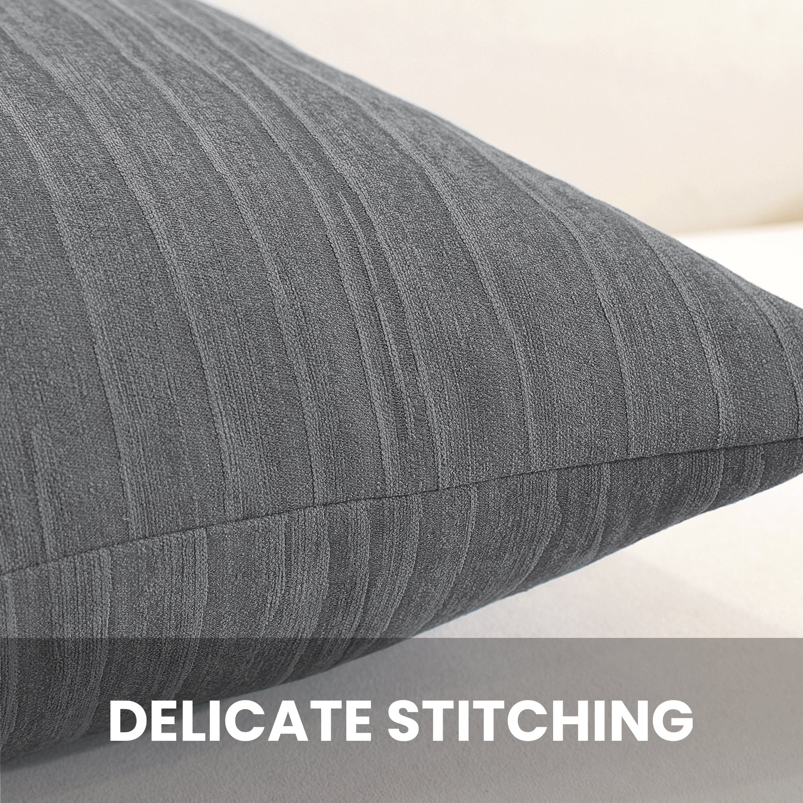 Ystyle 2 Pieces Cushion Covers Sofa 60 x 60 cm, Minimalist Colourful Cushion Cover, Invisible Zipper, Decorative Pillowcases, Sofa Living Room, Bedroom