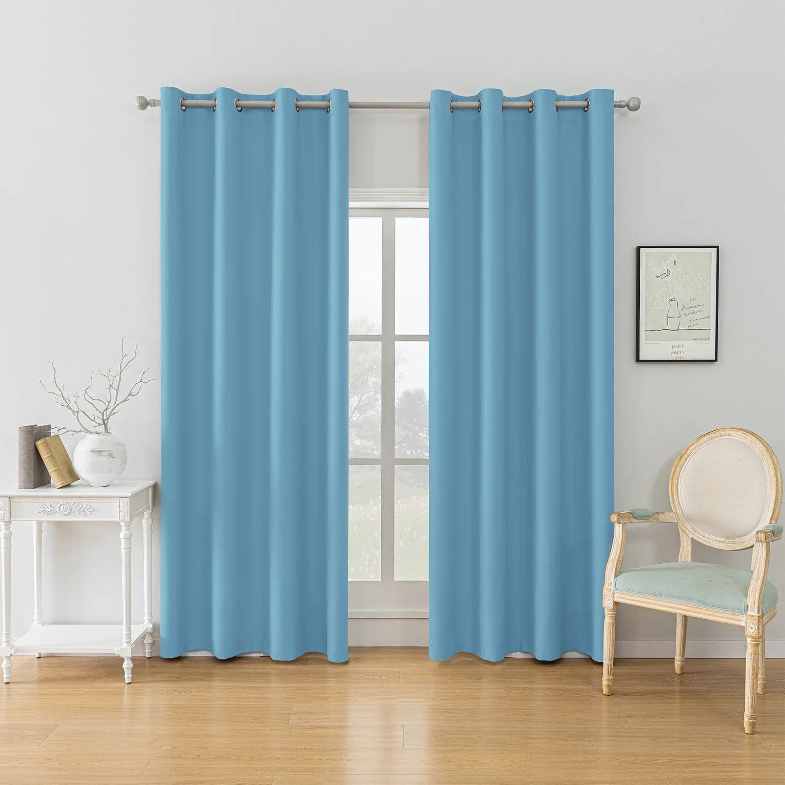 YSTYLE 2 Pieces Waterproof Blackout Curtains Thermal Insulated-YSTYLE