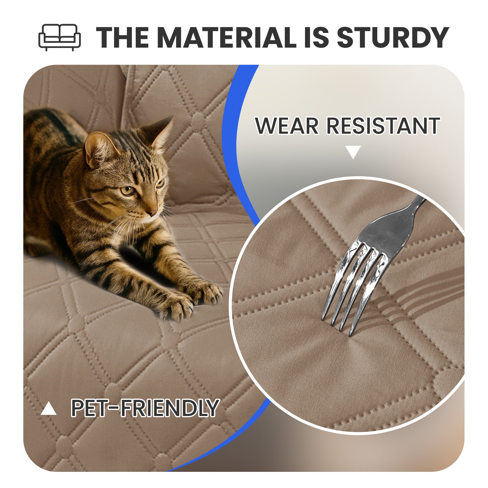 Ystyle Waterproof 3 Seater Corner Sofa Cover Reversible 225 cm