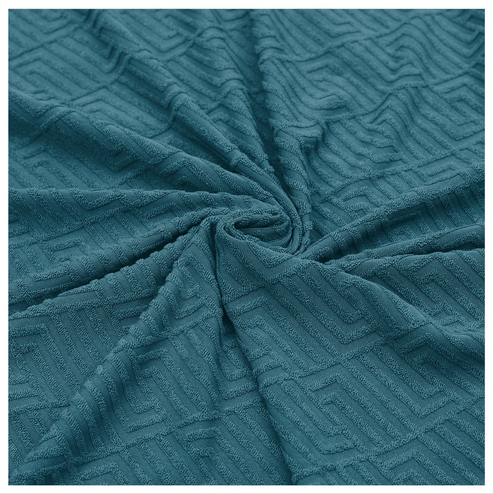 YSTYLE Stretch 3 Seater Sofa Cover with Armrests Geometric Jacquard Pattern-YSTYLE