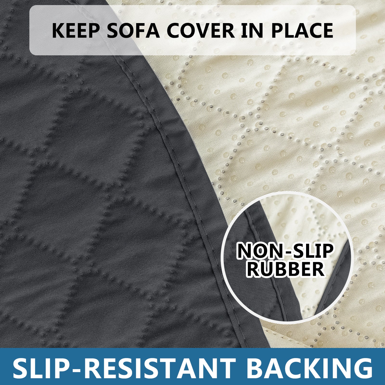 Copertura per divano impermeabile YSTYLE per 3 posti con braccioli, antiscivolo