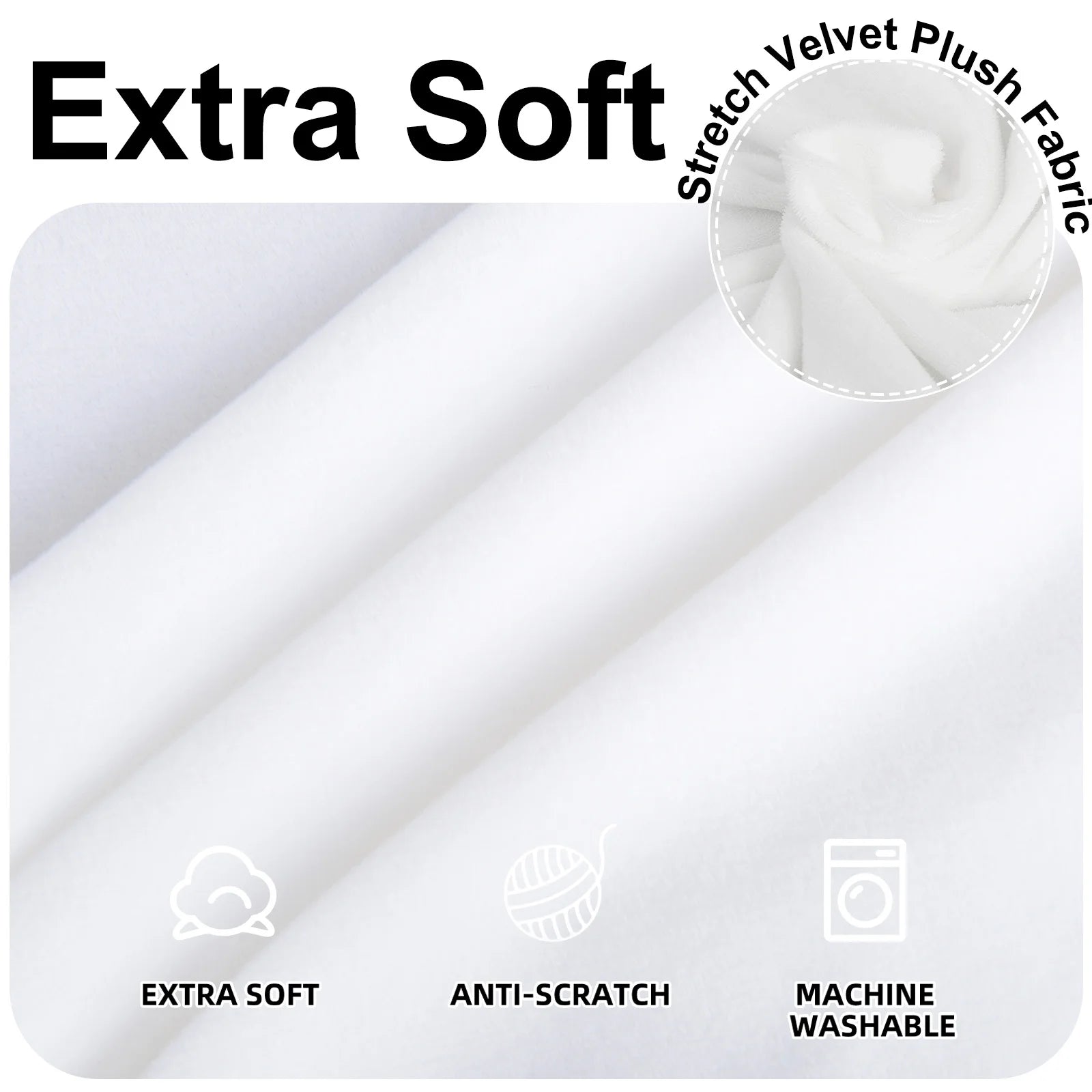 YSTYLE Velvet 1 Seater Sofa Cover with Armrests Stretch Anti Slip-YSTYLE