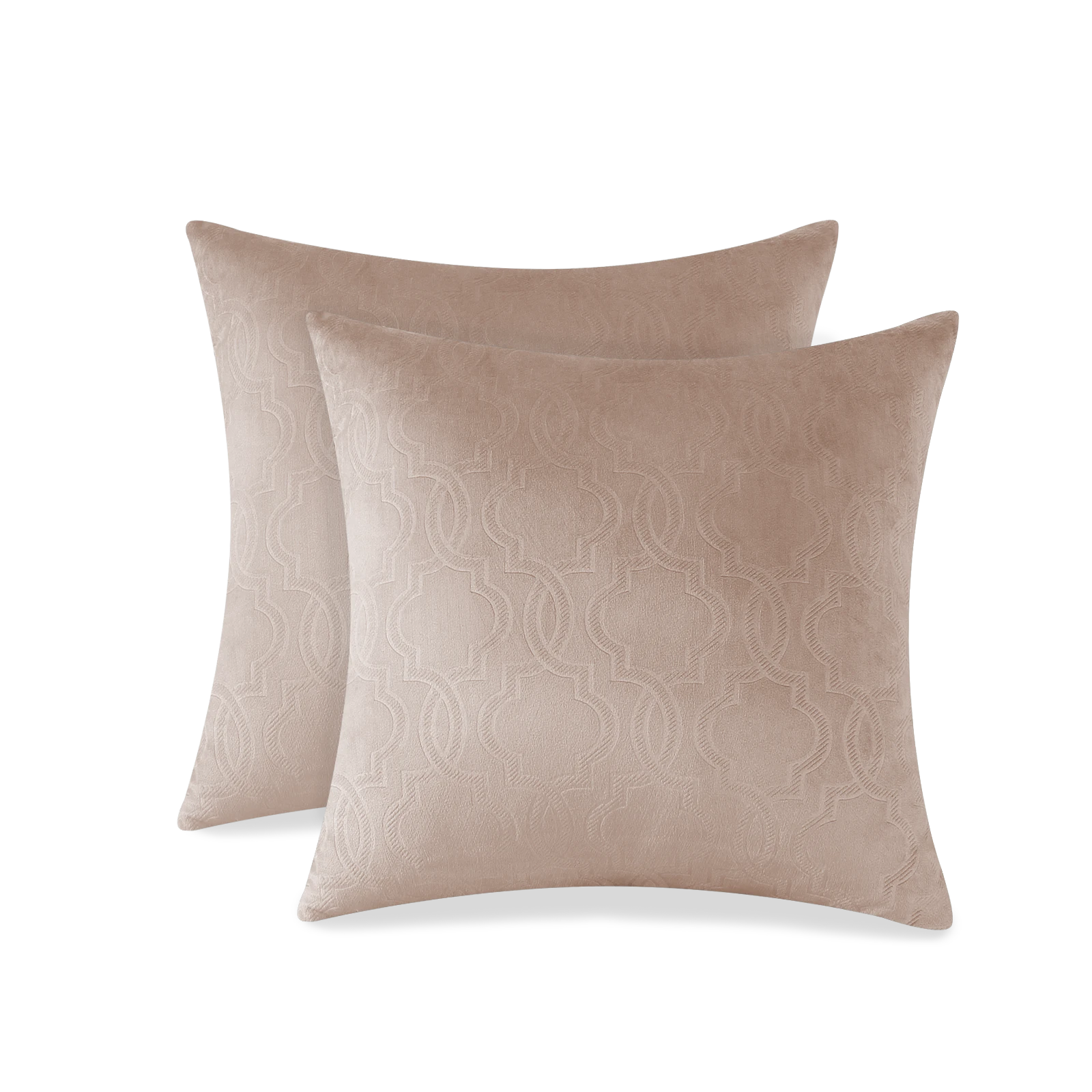 YSTYLE Velvet Sofa Cushion Covers, Decorative Throw Pillow Covers, 2 pcs, Hidden Zipper-Lantern Shape