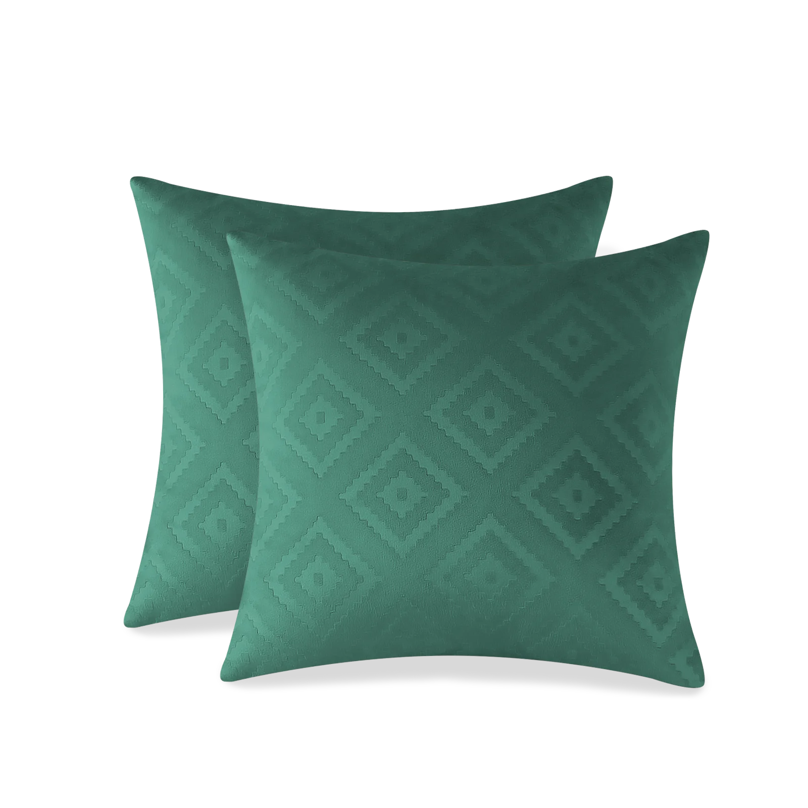 YSTYLE Velvet Sofa Cushion Covers, Decorative Throw Pillow Covers, 2 pcs, Hidden Zipper-Square shape