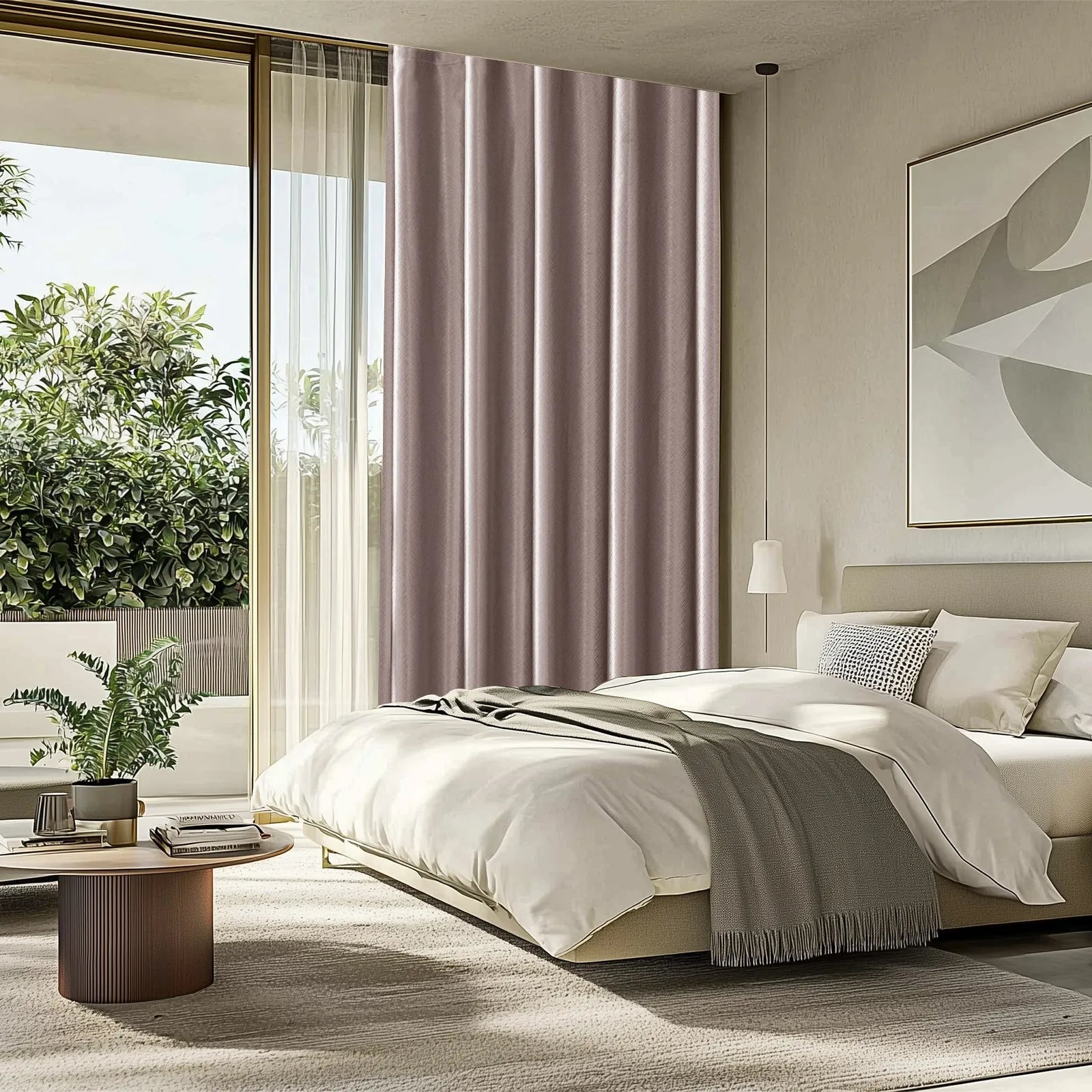 YSTYLE Indoor 2 pcs - Modern Blackout CurtainsBlackout Glossy