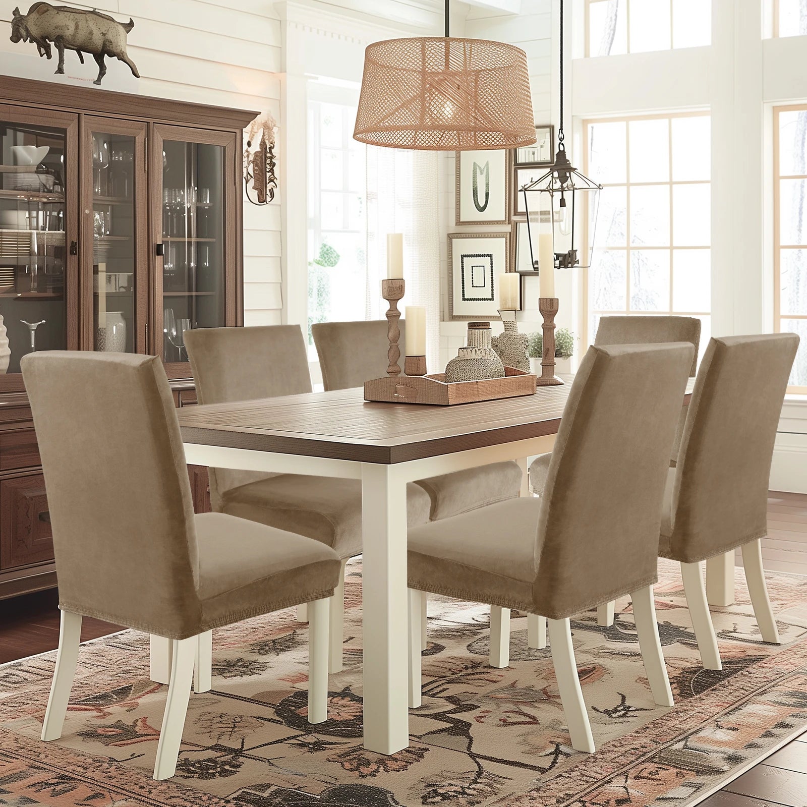 YSTYLE Velvet Chair Covers 2 pcs – Stretch Fit, Universal Use, High Back, Soft & Protective