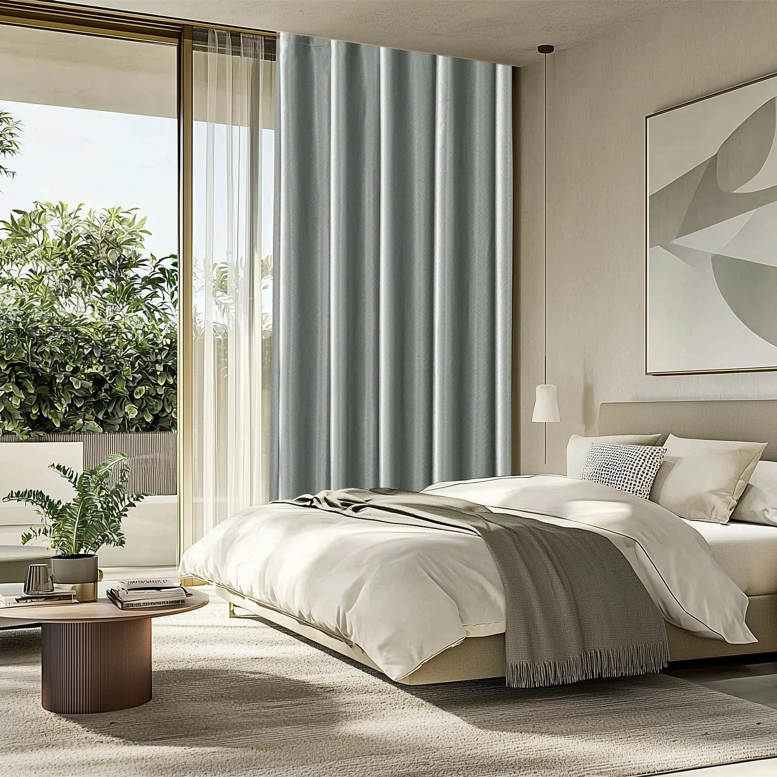 YSTYLE Indoor 2 pcs - Modern Blackout CurtainsBlackout Glossy