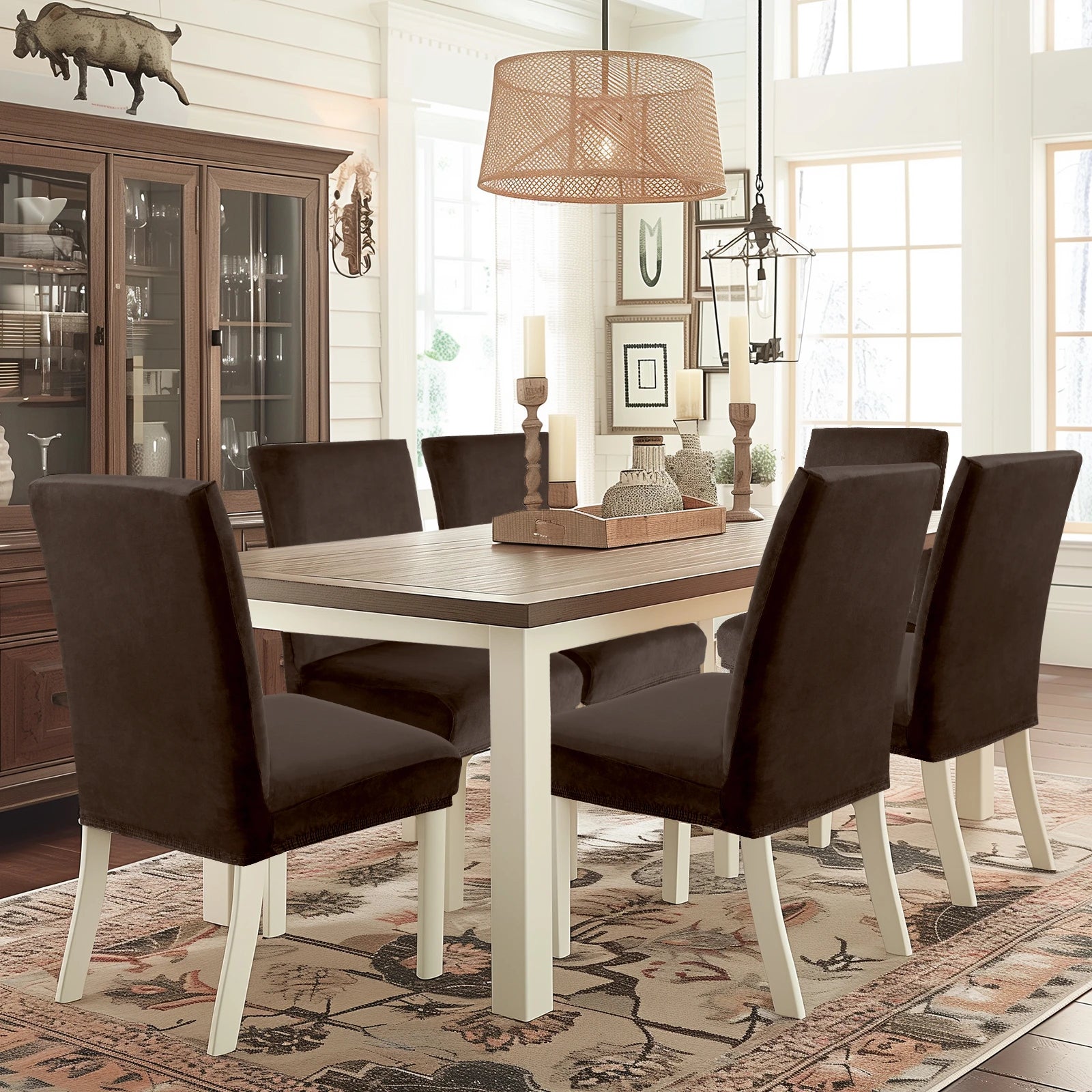 YSTYLE Velvet Chair Covers 2 pcs – Stretch Fit, Universal Use, High Back, Soft & Protective