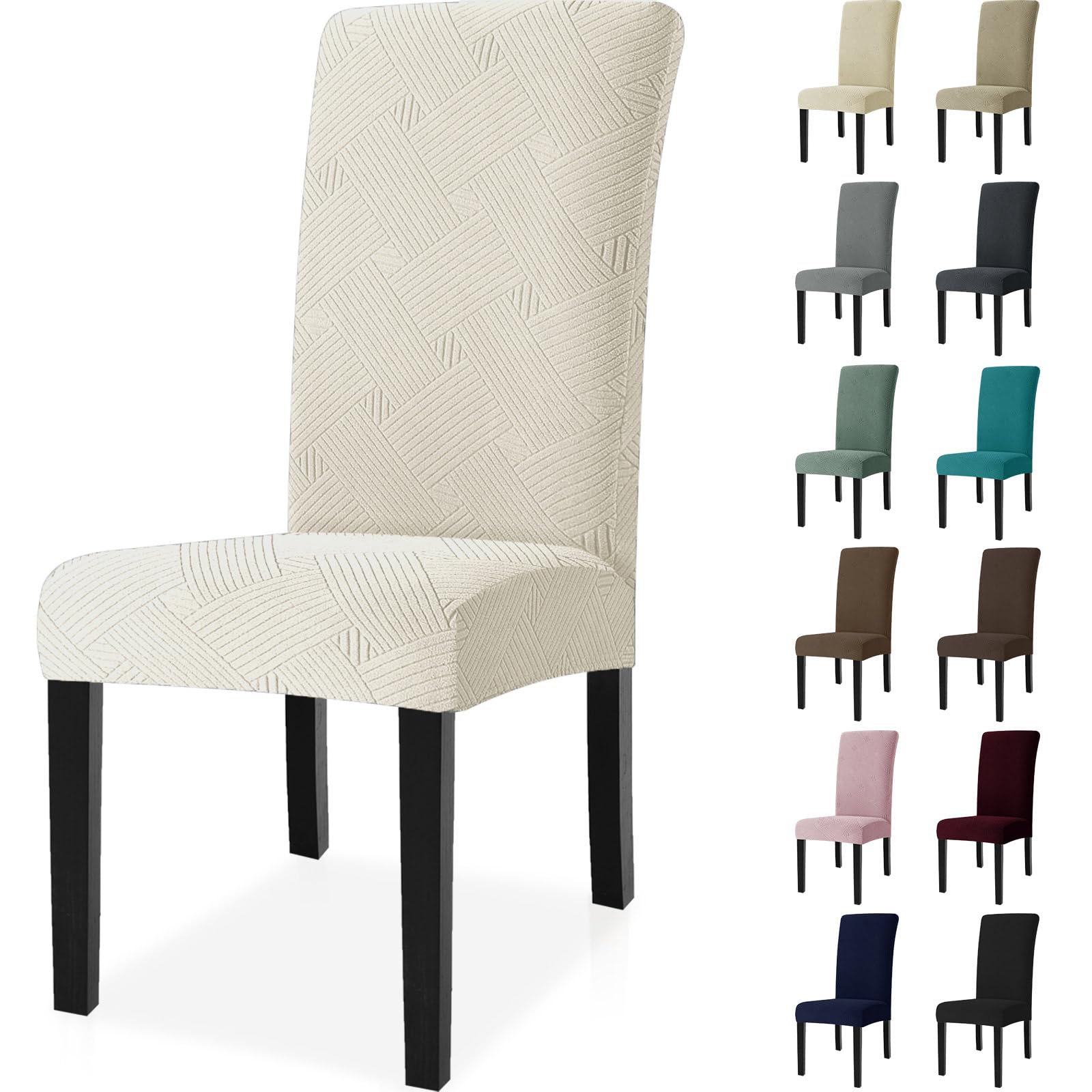 YSTYLE 4 Pieces Soft élastique Chair couvertures with Backrest Universal Fit
