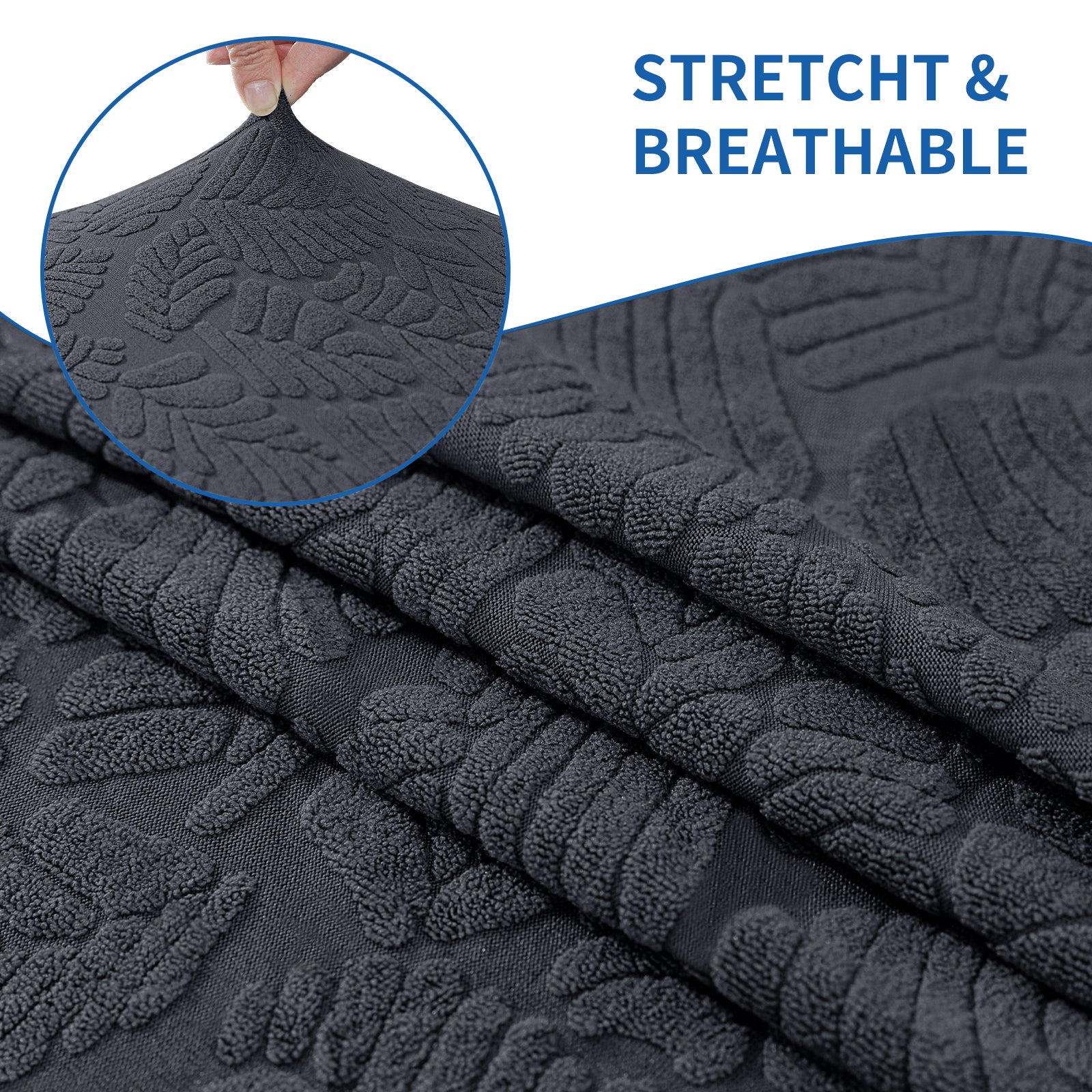 YSTYLE Stretch 4 Seater Sofa Cover with Armrests Anti Slip-YSTYLE