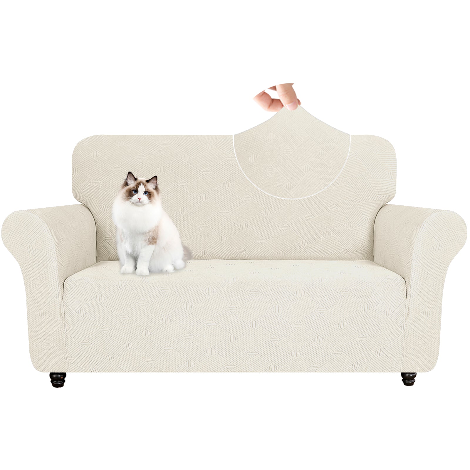 YSTYLE High Stretch 2 Seater Sofa Cover Anti Slip Washable-YSTYLE